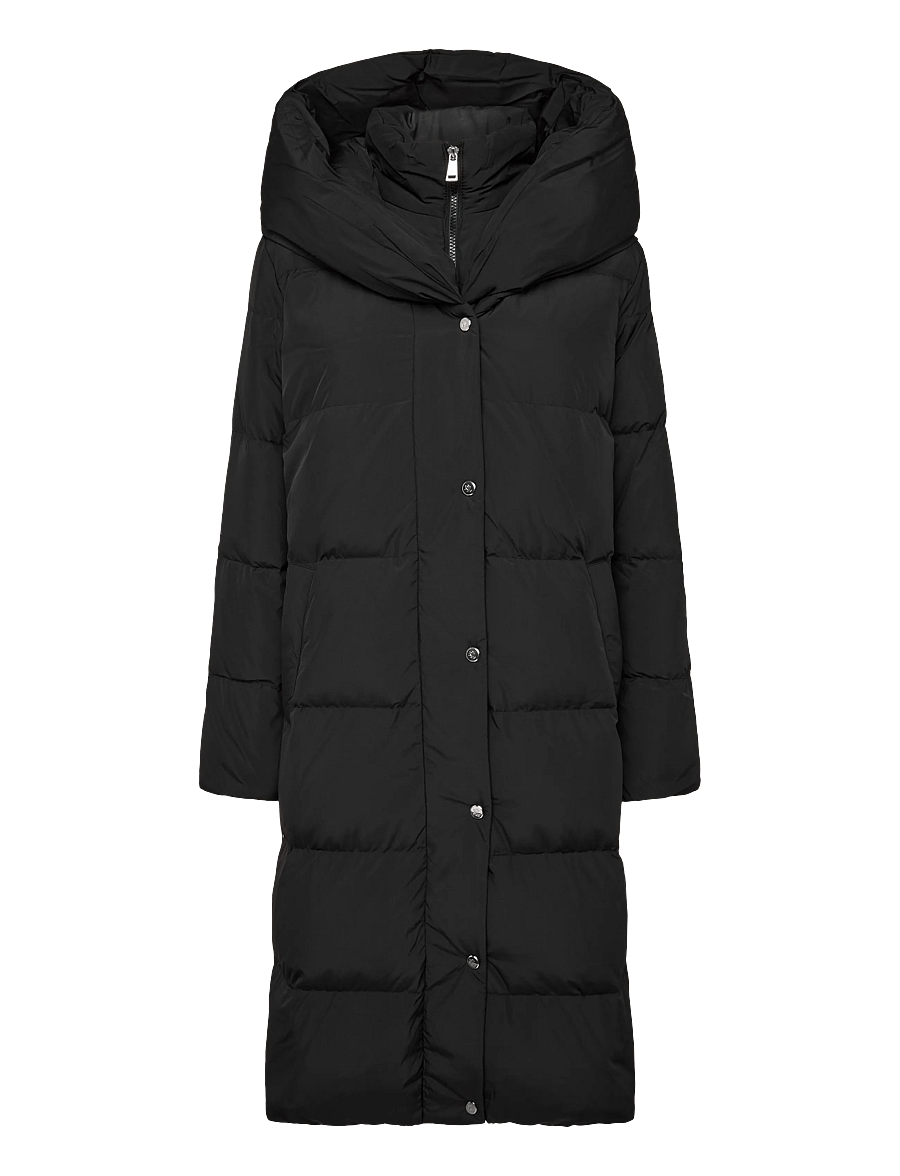 Lauren Ralph Lauren - Oversize-Collar Quilted Down Coat - ziemas jakas - black - 2