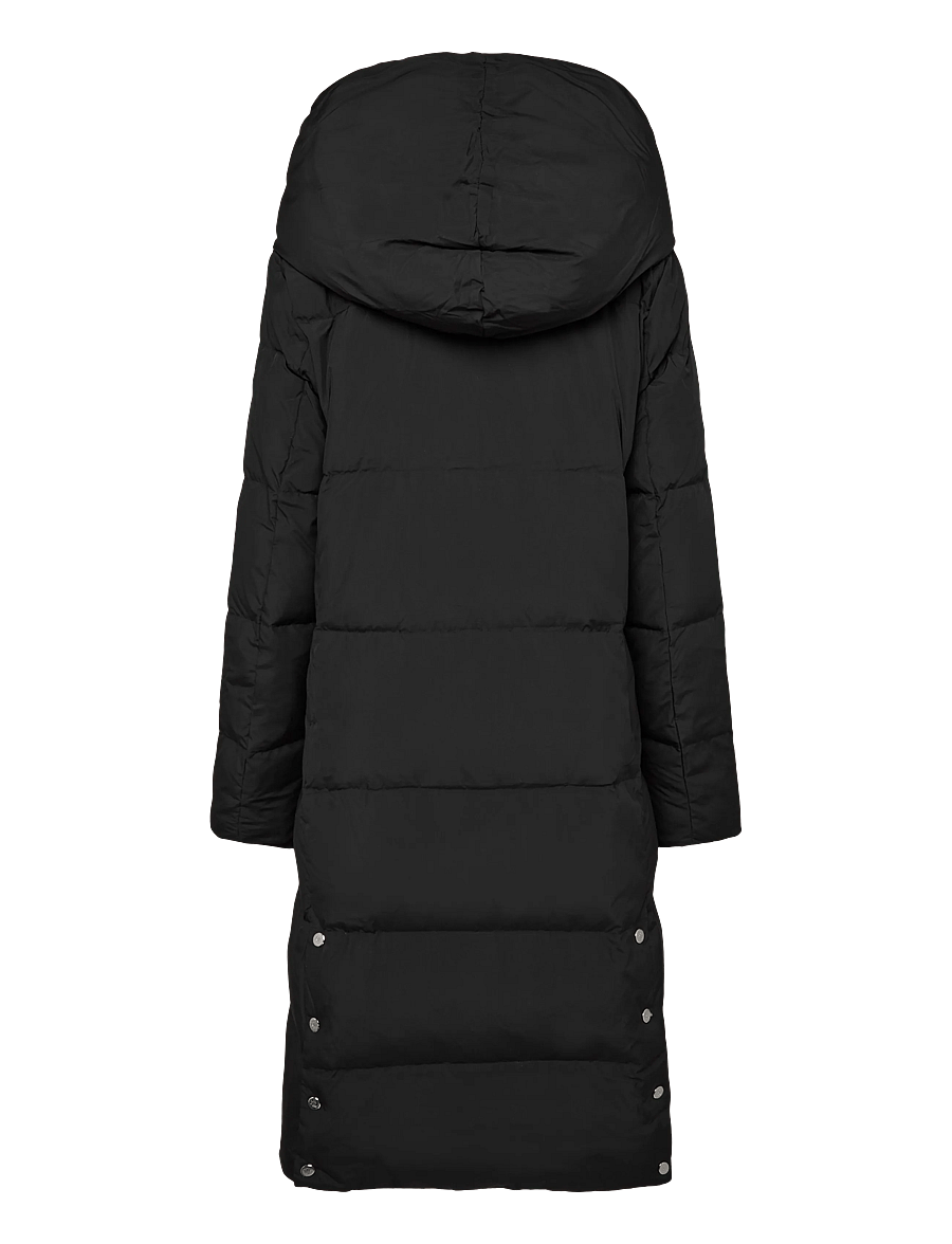 Lauren Ralph Lauren - Oversize-Collar Quilted Down Coat - ziemas jakas - black - 3