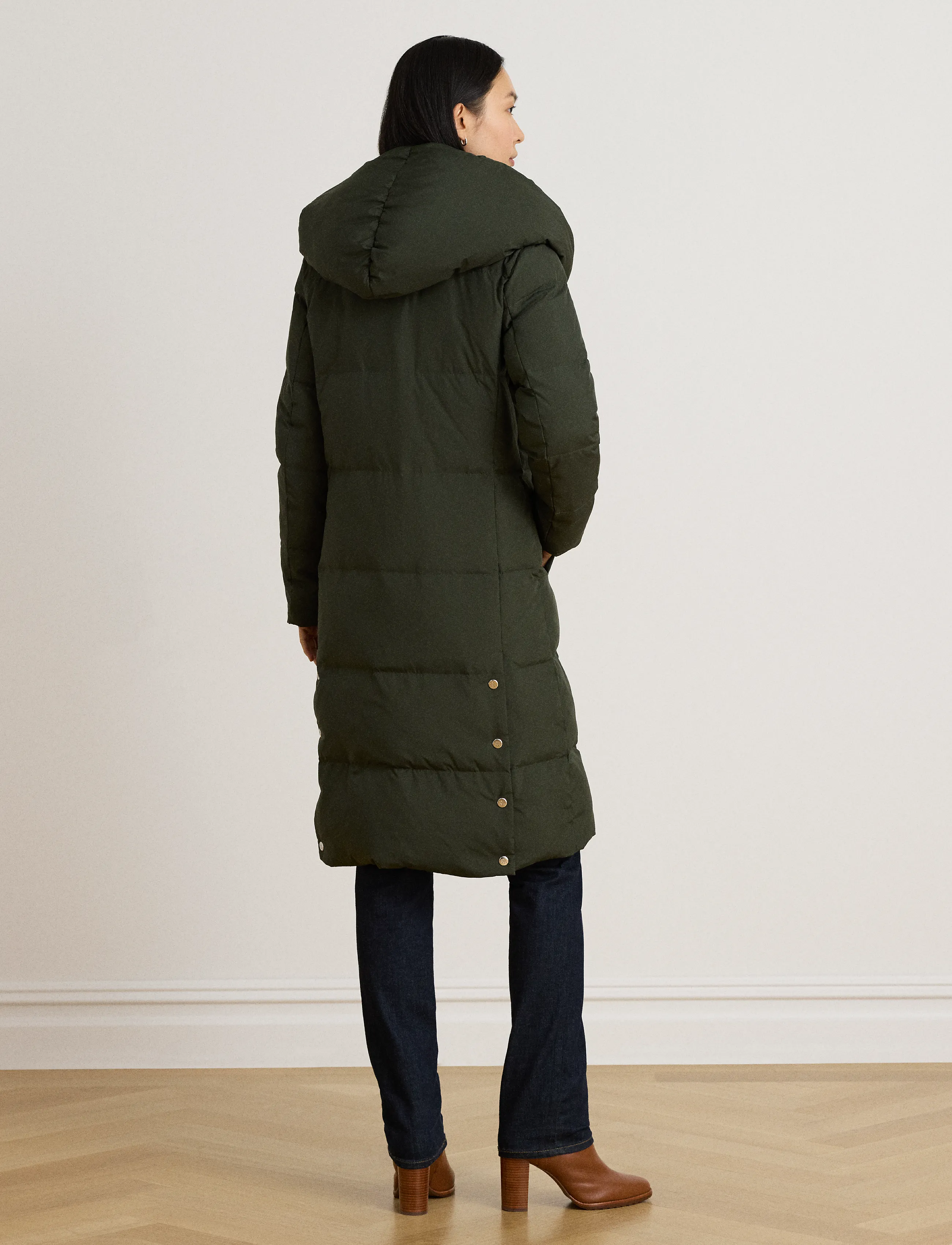 Lauren Ralph Lauren - Quiltad dunkappa med oversize sjalkrage - vinterjackor - litchfield loden - 3
