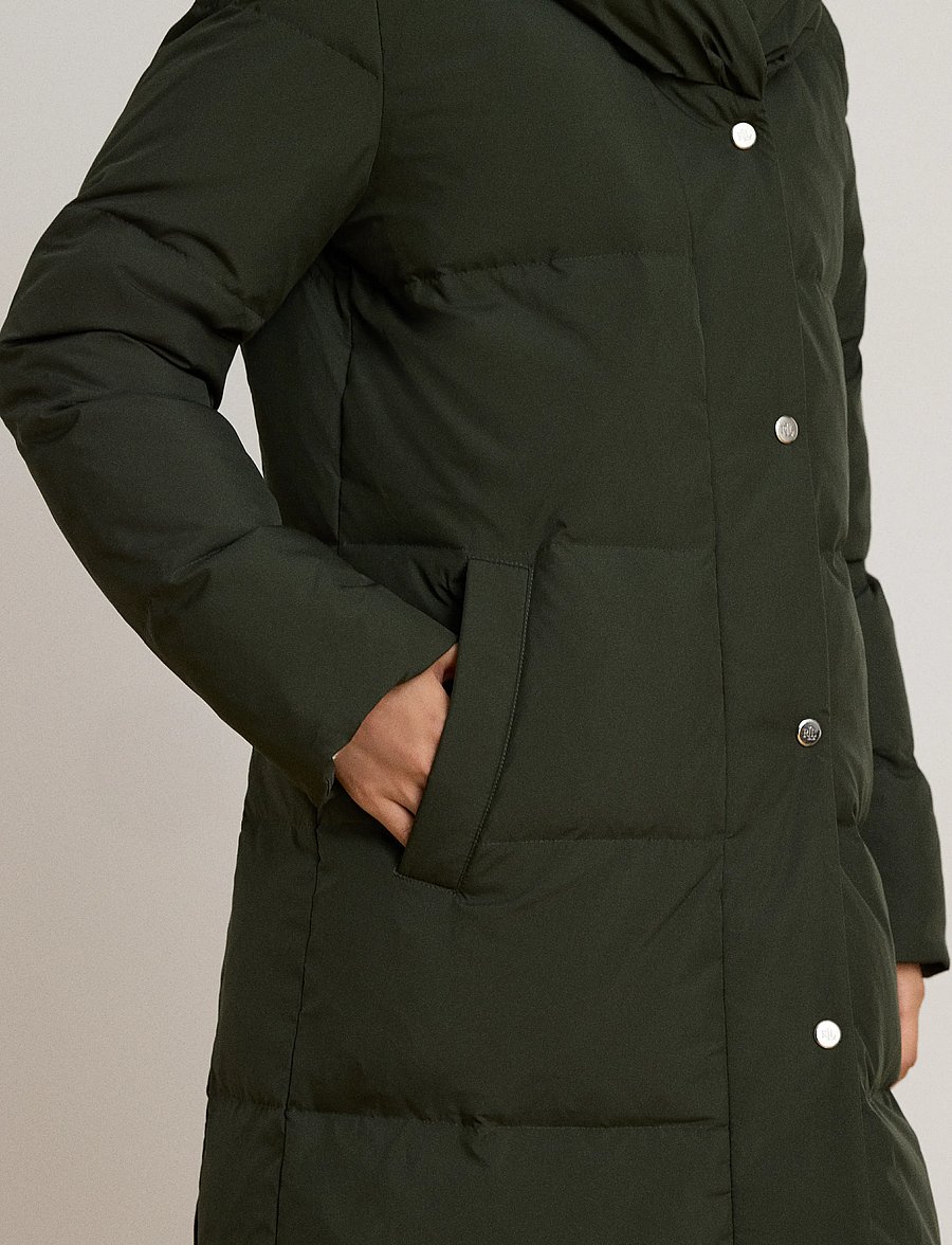 Lauren Ralph Lauren - Quiltad dunkappa med oversize sjalkrage - vinterjackor - litchfield loden - 5