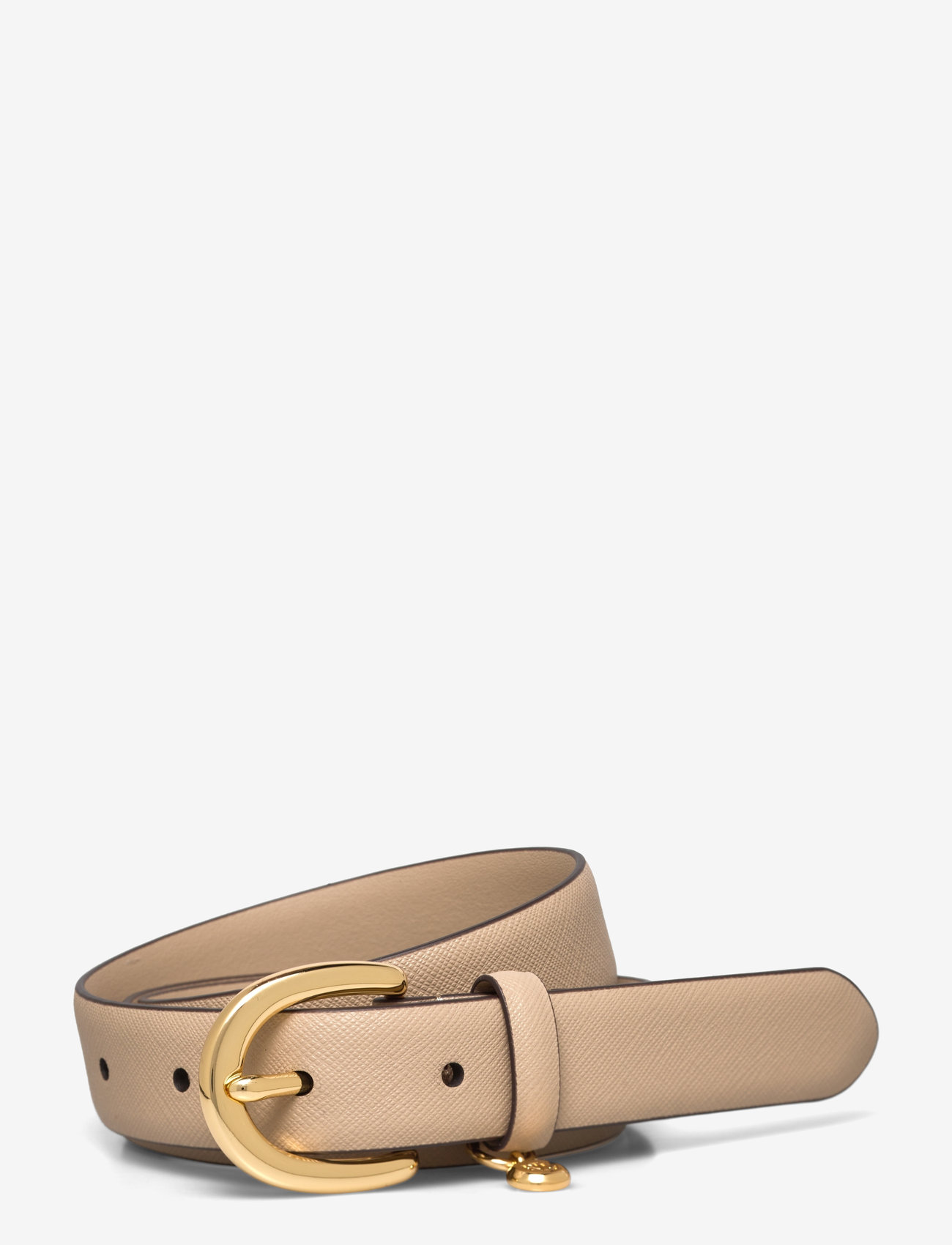Lauren Ralph Lauren Charm Crosshatch Leather Belt – belter – shop på