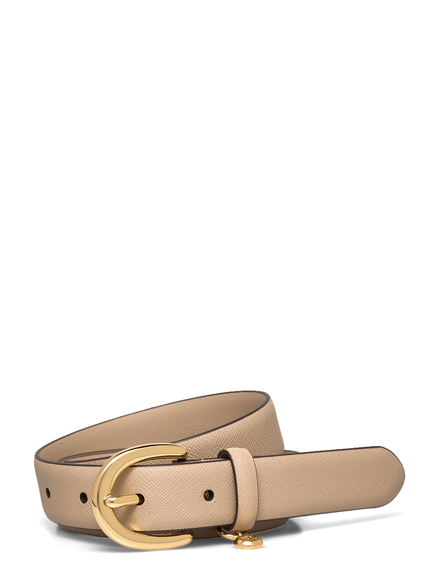 Lauren Ralph Lauren - Charm Crosshatch Leather Belt - læderbælter - birch tan - 0