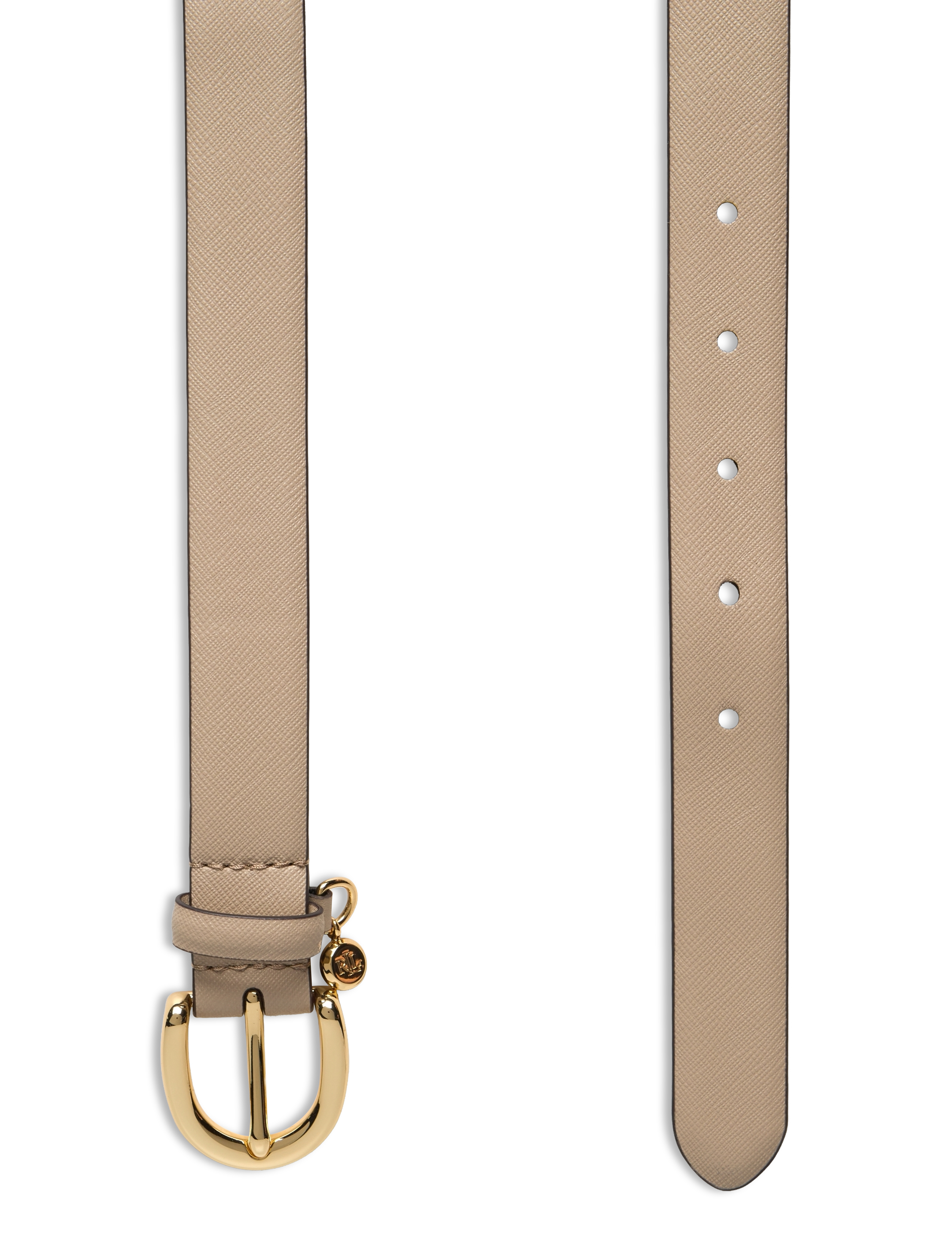 Lauren Ralph Lauren - Charm Crosshatch Leather Belt - odiniai diržai - birch tan - 1