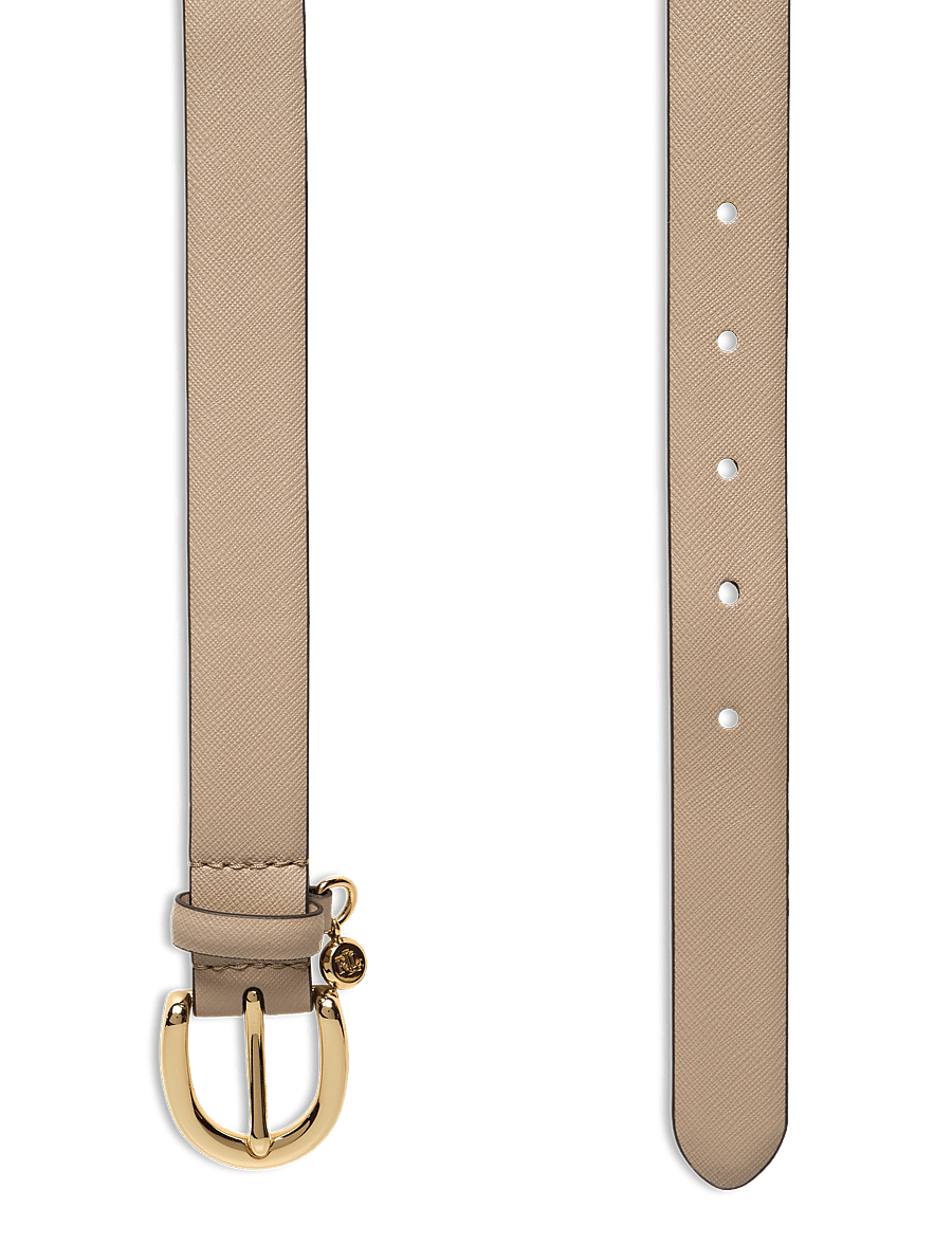 Lauren Ralph Lauren - Charm Crosshatch Leather Belt - læderbælter - birch tan - 1