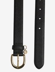 Lauren Ralph Lauren - Charm Crosshatch Leather Belt - diržai - black - 1