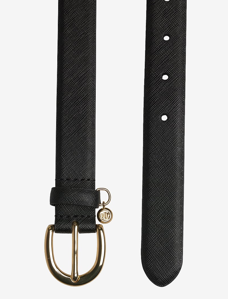 Lauren Ralph Lauren - Charm Crosshatch Leather Belt - vardagsskärp - black - 1