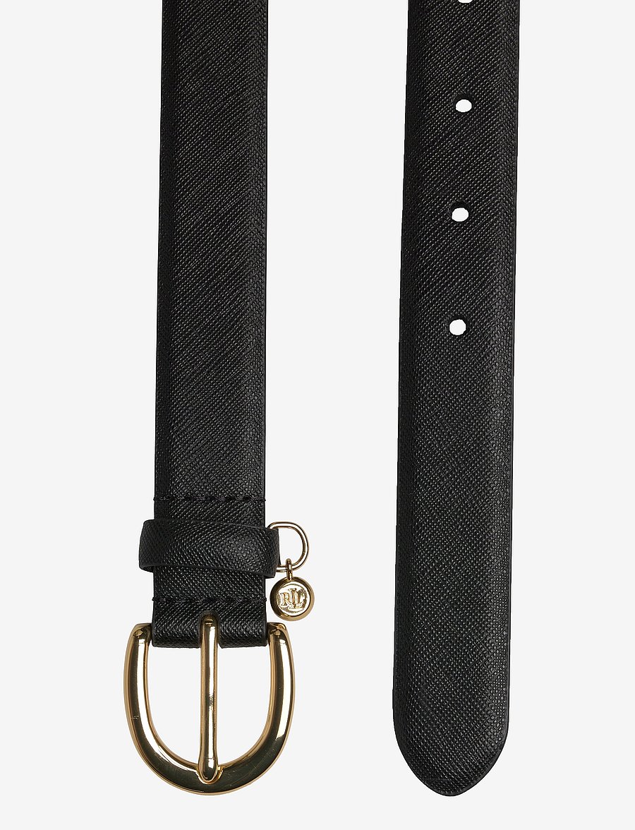 Lauren Ralph Lauren - Charm Crosshatch Leather Belt - leðurbelti - black - 1