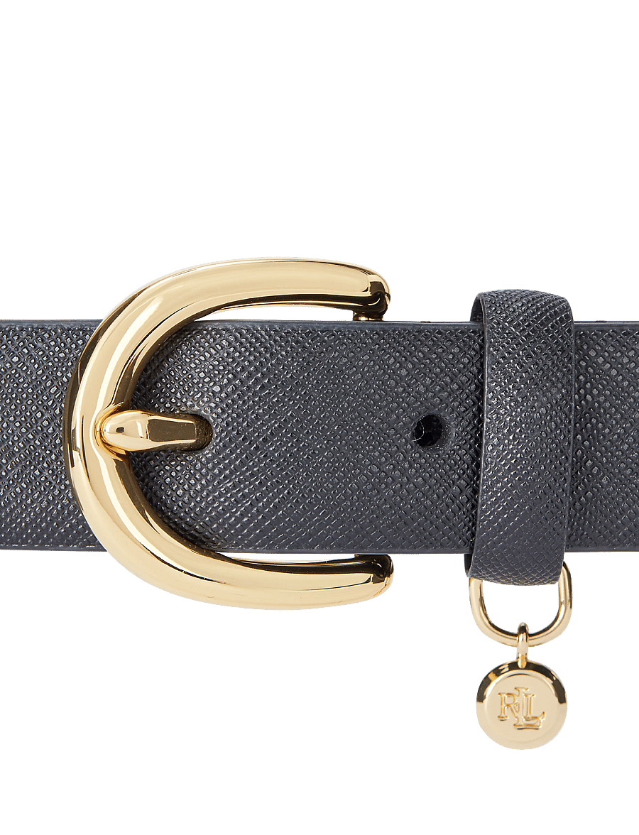 Lauren Ralph Lauren - Charm Crosshatch Leather Belt - leðurbelti - black - 2