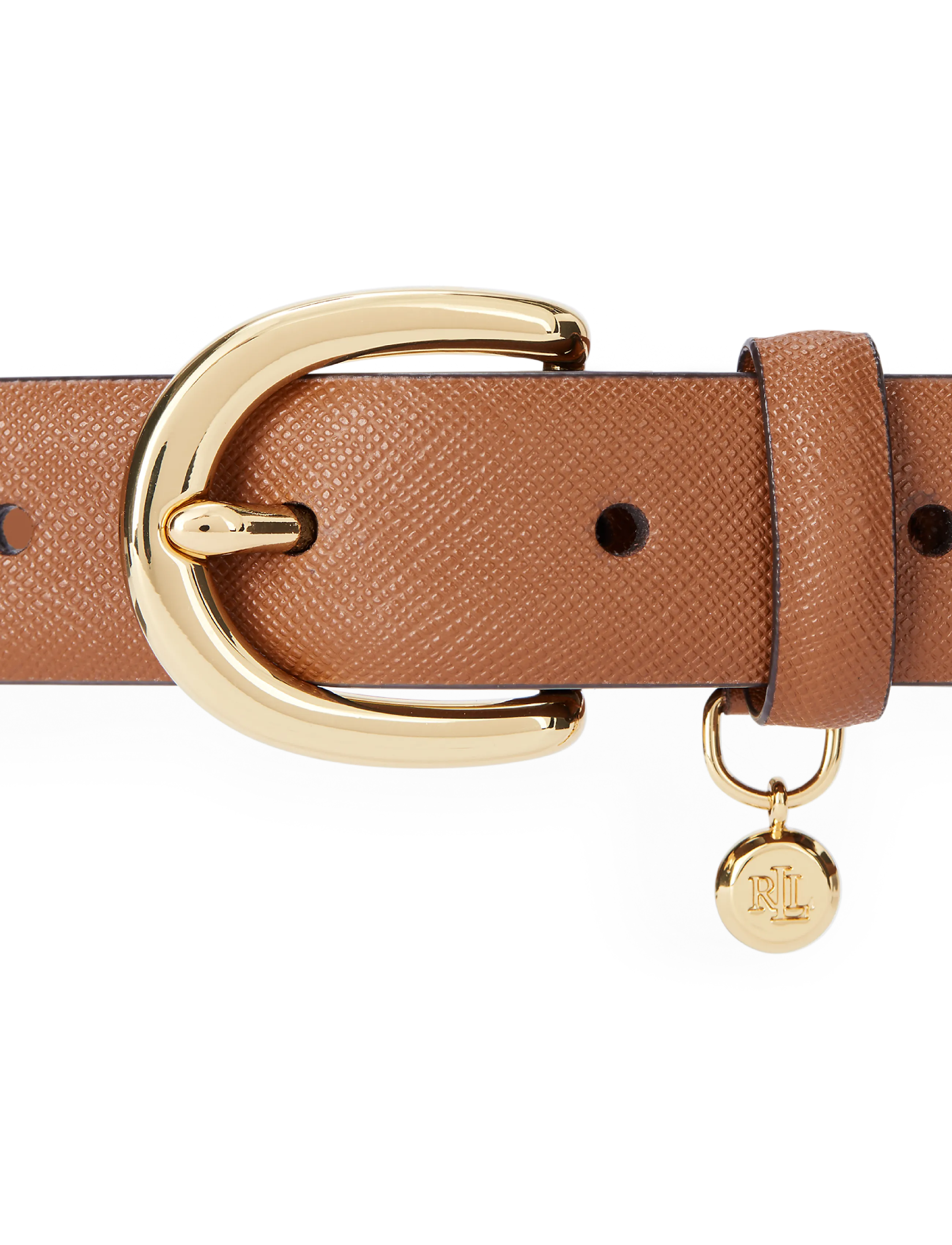 Lauren Ralph Lauren - CROSSHATCH LEATHER-CHARM CLASSC-DRC - nahkavyöt - lauren tan - 3