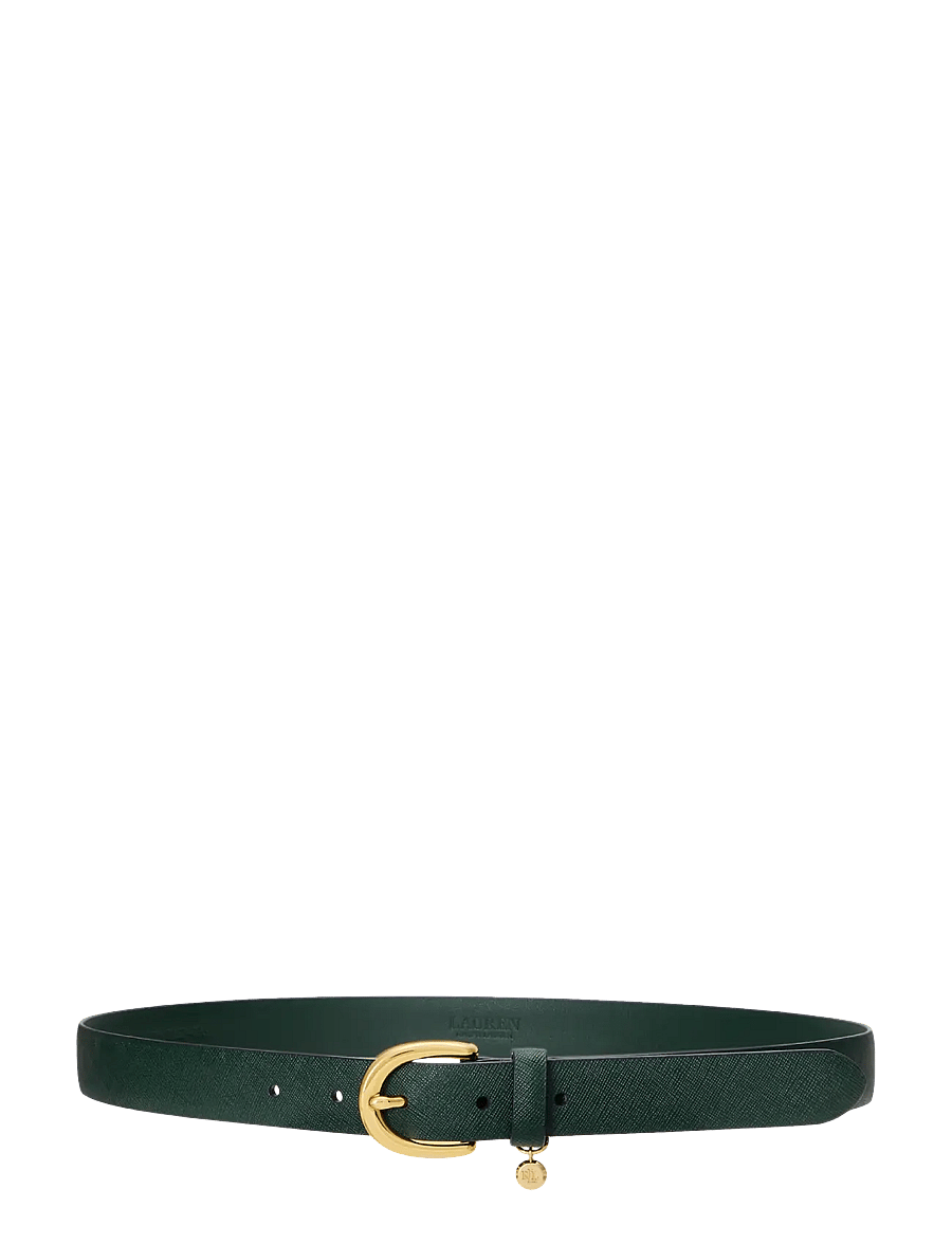 Lauren Ralph Lauren - Charm Crosshatch Leather Belt - nahkrihmad - season green - 0
