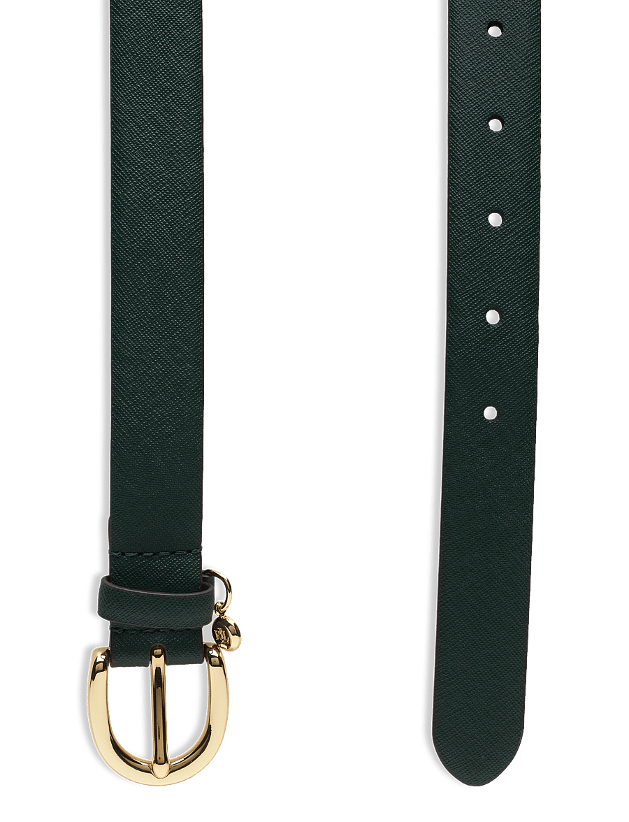 Lauren Ralph Lauren - CROSSHATCH LEATHER-CHARM CLASSC-DRC - nahkrihmad - season green - 1