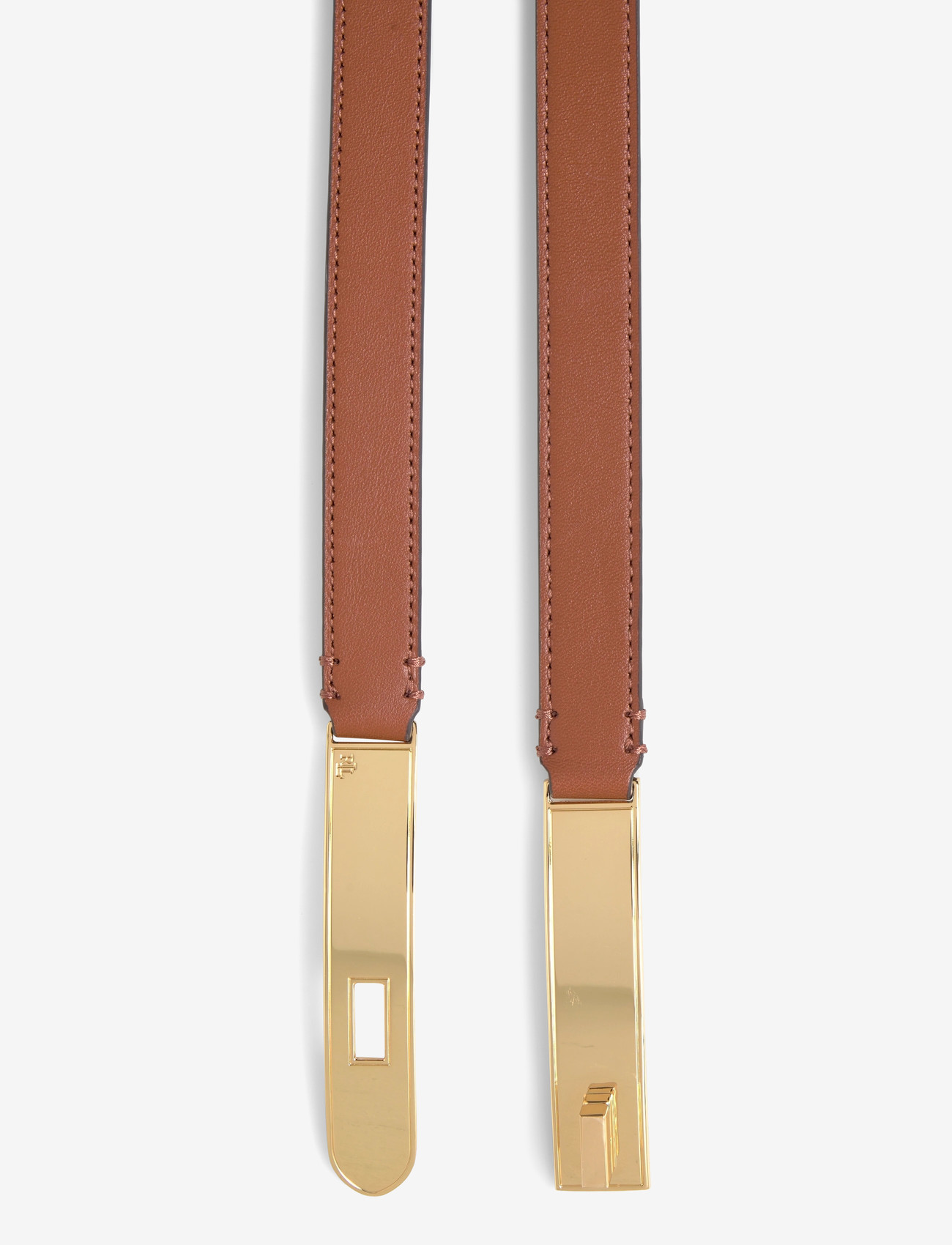 Lauren Ralph Lauren - Turn-Lock Skinny Leather Belt - läderskärp - lauren tan - 1