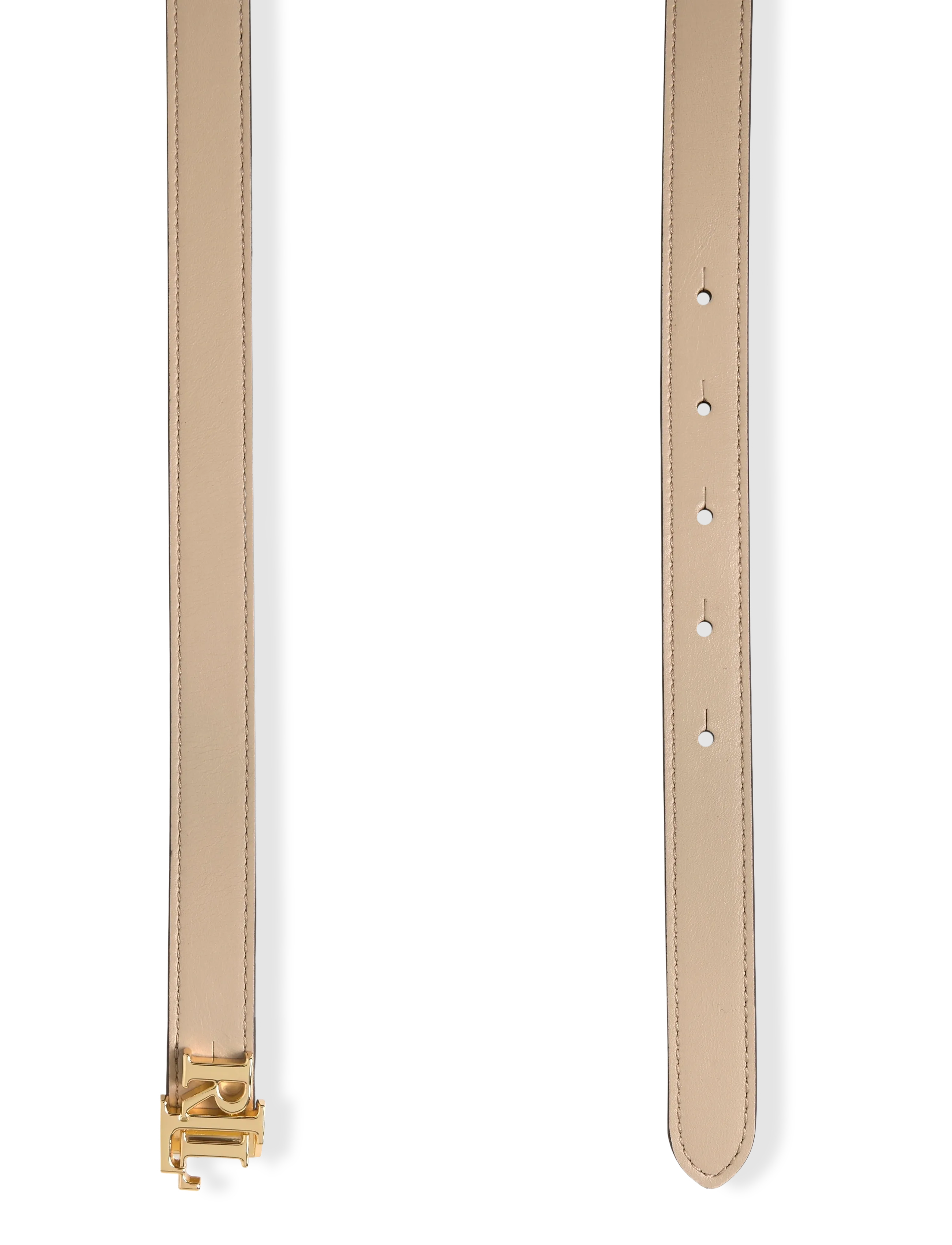 Lauren Ralph Lauren - Logo Reversible Leather Skinny Belt - ledergürtel - birch tan/white - 1