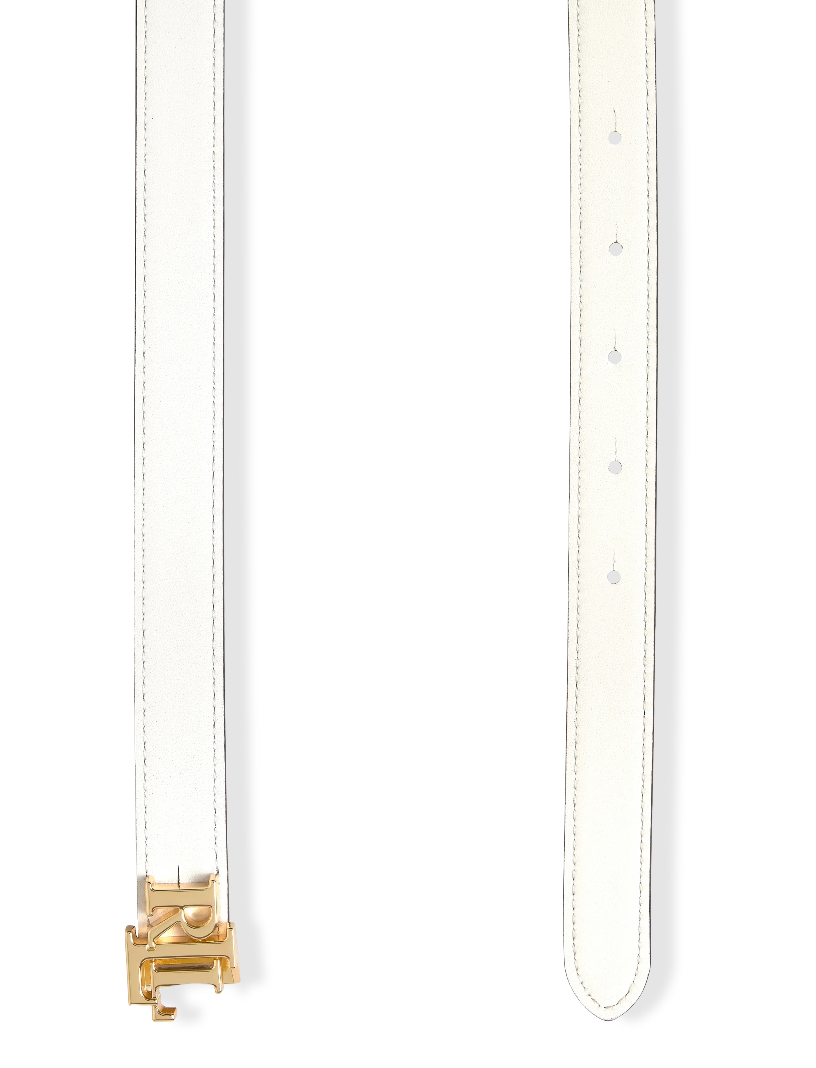 Lauren Ralph Lauren - Logo Reversible Leather Skinny Belt - ledergürtel - birch tan/white - 2