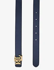 Lauren Ralph Lauren - Logo Reversible Leather Skinny Belt - konfirmation - indigo dusk/buff - 1