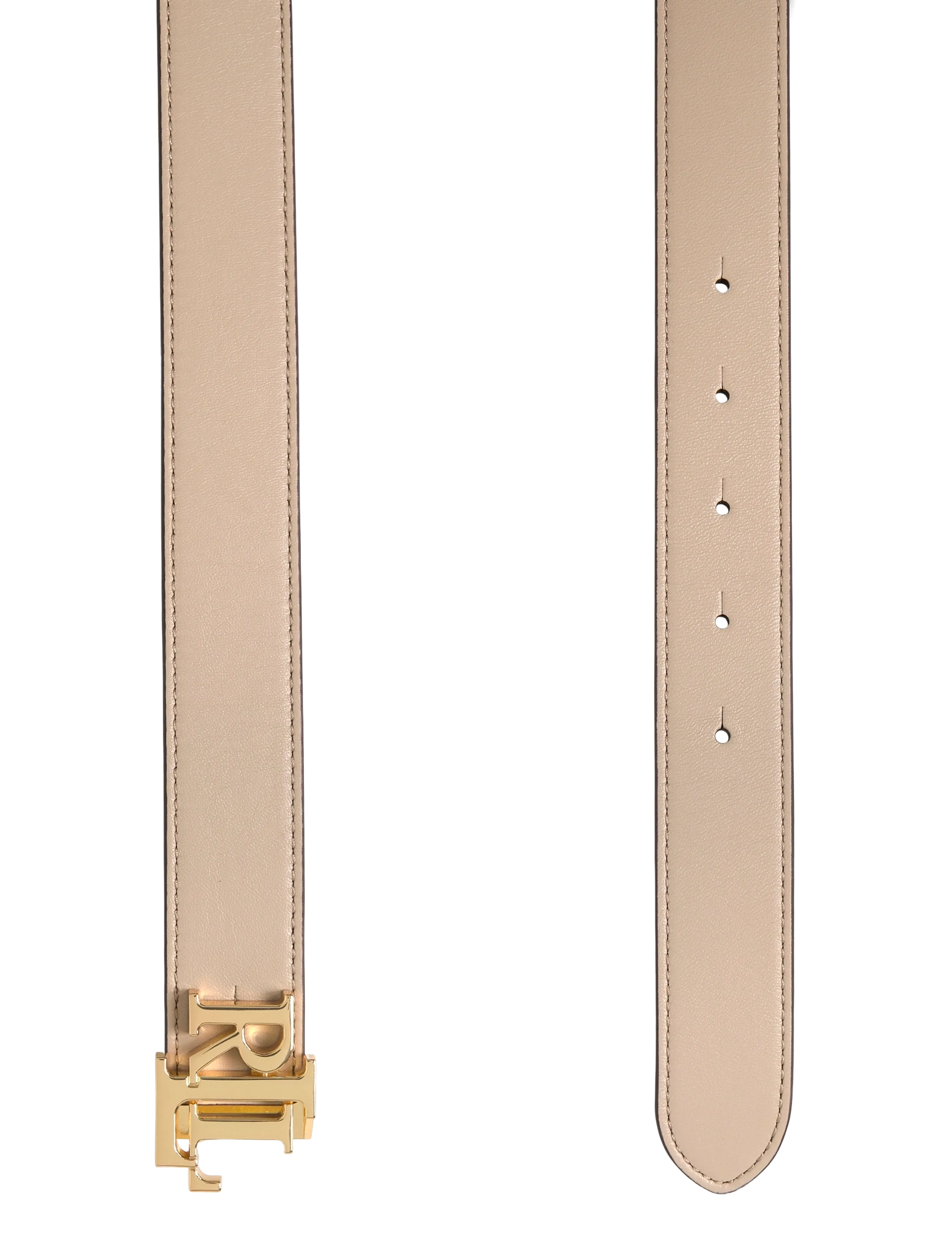 Lauren Ralph Lauren - Logo Reversible Leather Belt - læderbælter - birch tan/white - 1