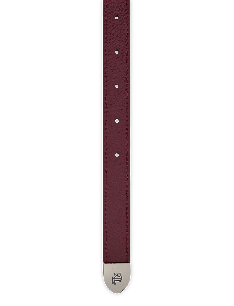 Lauren Ralph Lauren - Pebbled Leather Skinny Belt - casual gürtel - dark garnet - 2