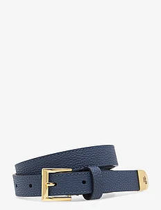 Pebbled Leather Skinny Belt, Lauren Ralph Lauren