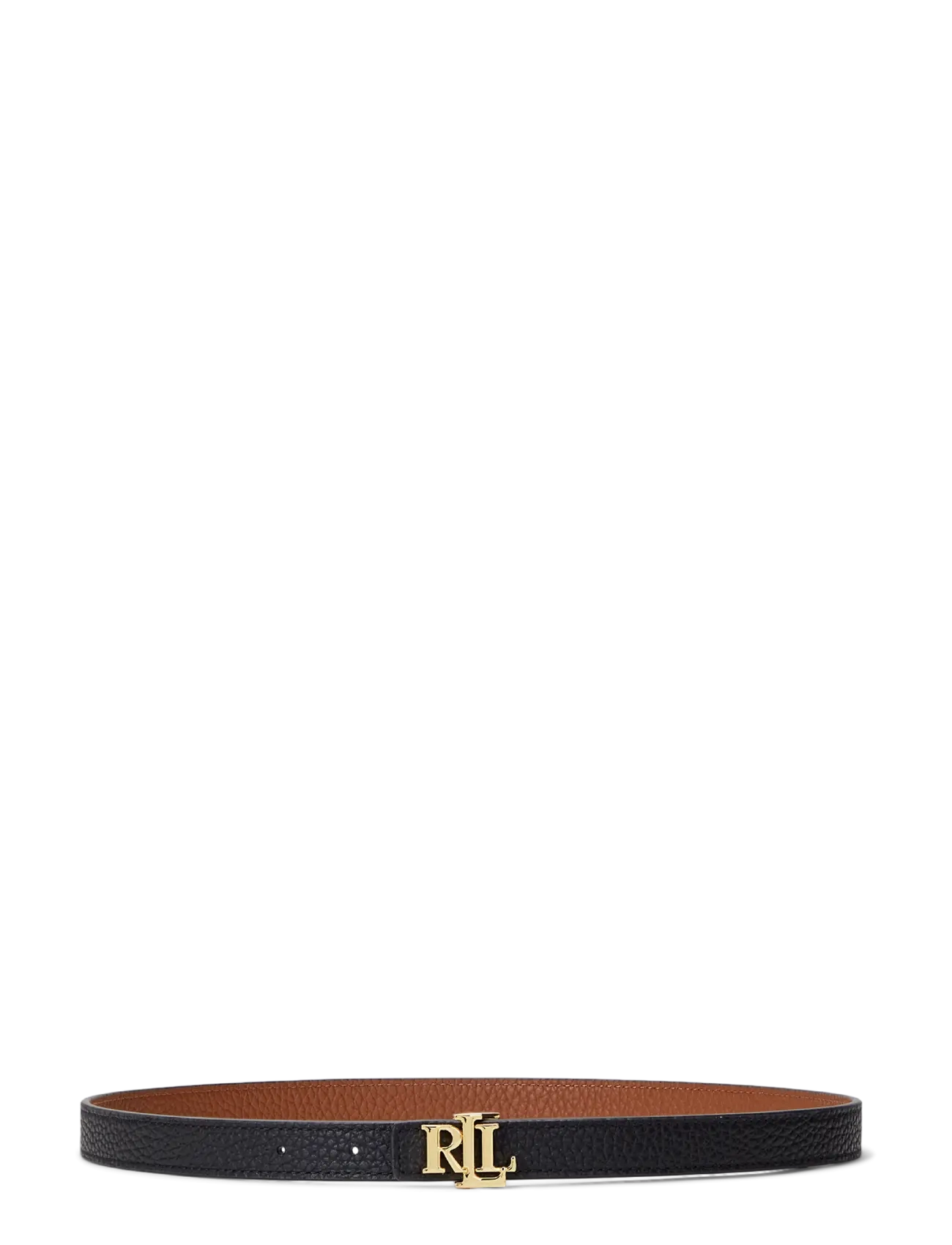 Lauren Ralph Lauren - Logo Reversible Leather Skinny Belt - læderbælter - black/lauren tan - 2