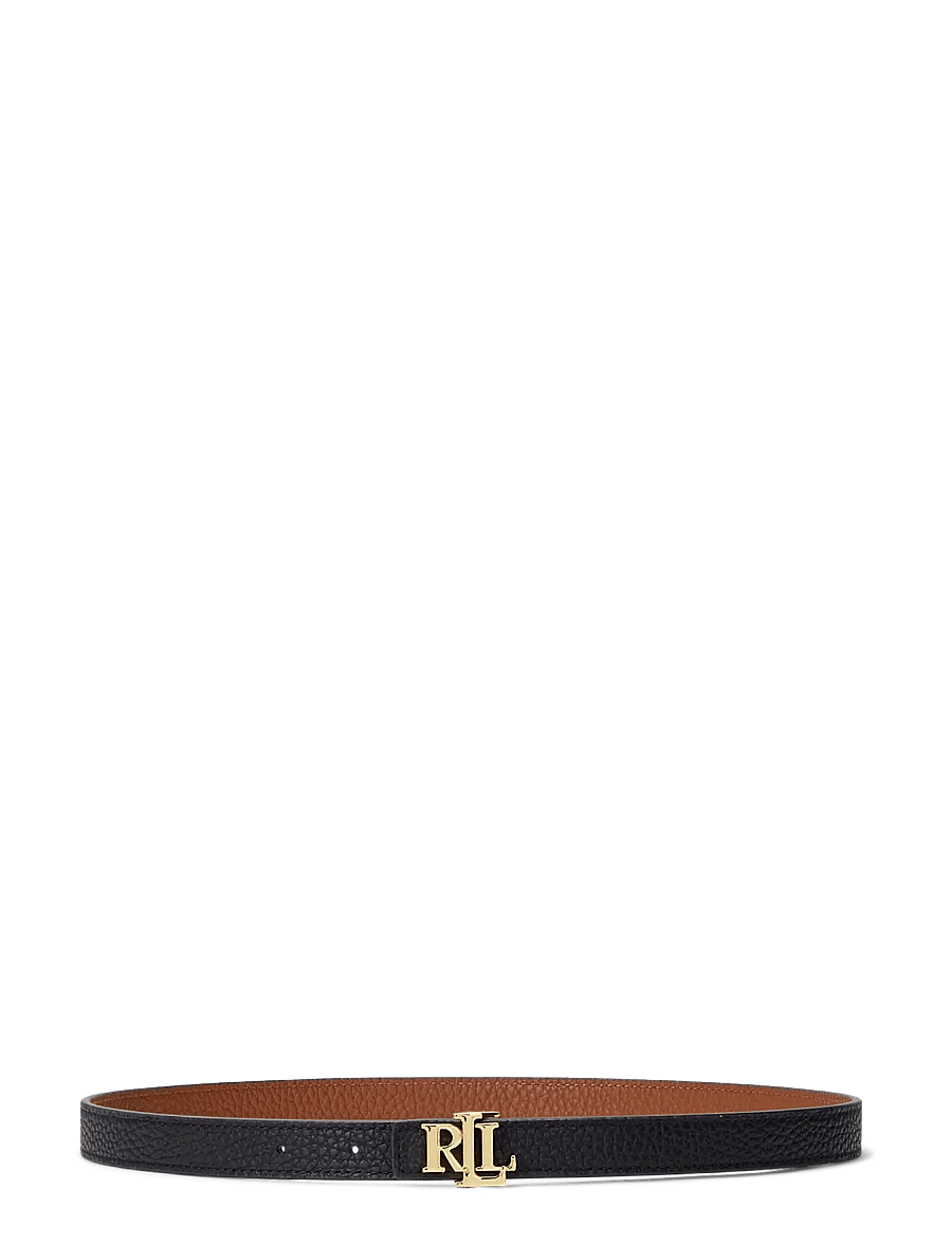 Lauren Ralph Lauren - Logo Reversible Leather Skinny Belt - läderskärp - black/lauren tan - 2