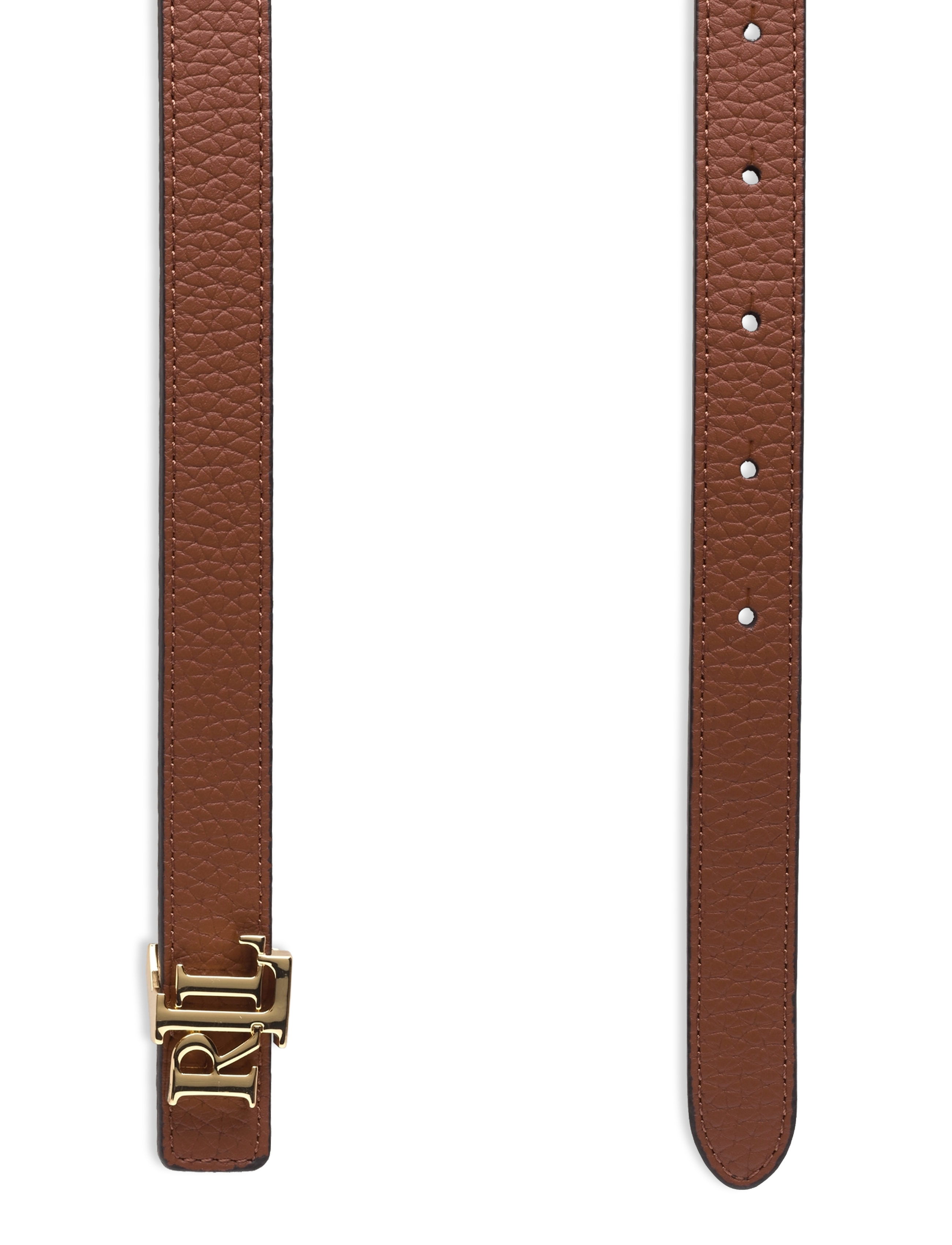 Lauren Ralph Lauren - Logo Reversible Leather Skinny Belt - ceintures en cuir - lauren tan/dark b - 2