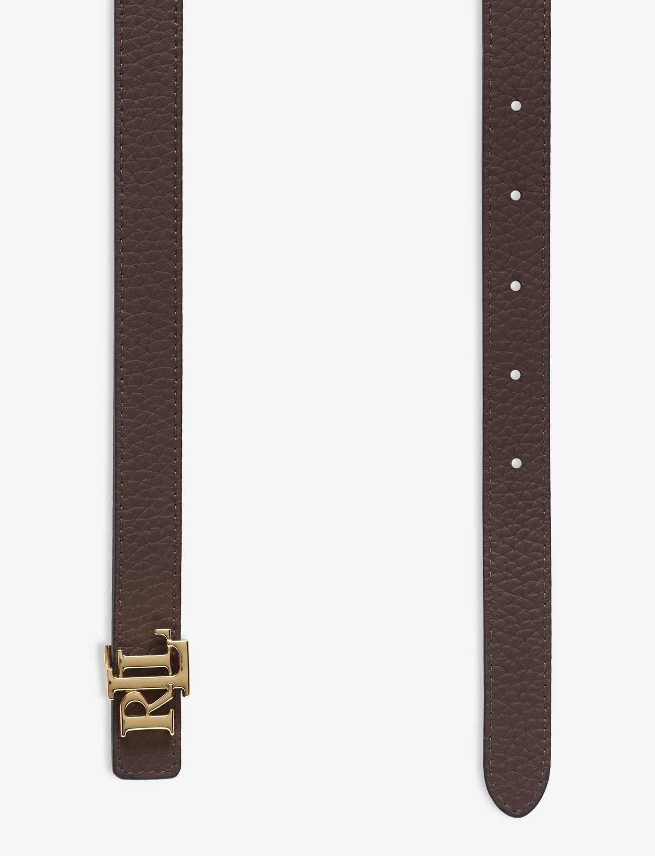Lauren Ralph Lauren - Logo Reversible Leather Skinny Belt - casualowe paski - lauren tan/dark b - 3