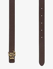 Lauren Ralph Lauren - Logo Reversible Leather Skinny Belt - basics - lauren tan/dark b - 3