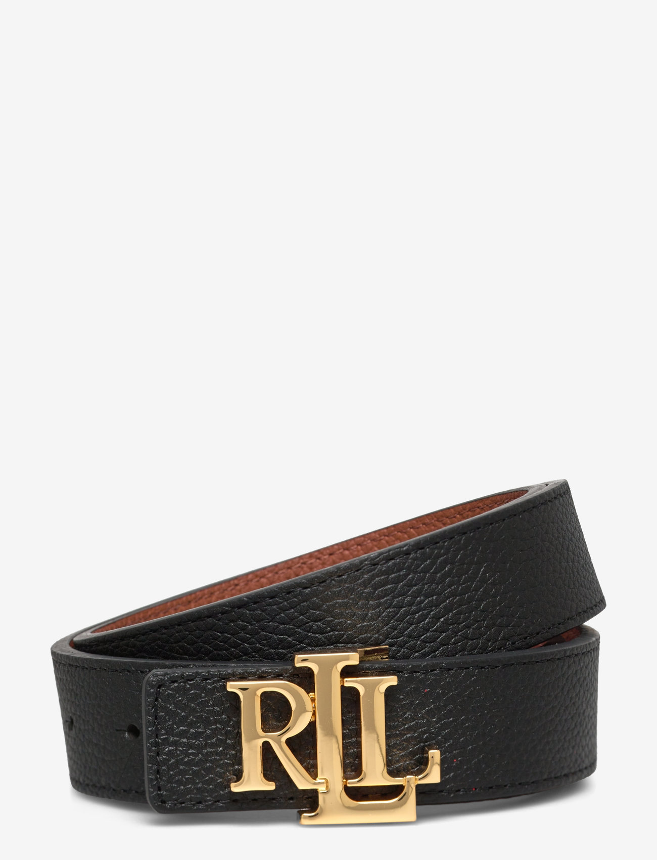 Lauren Ralph Lauren - Logo Reversible Pebbled Leather Belt - vardagsskärp - black/lauren tan - 0