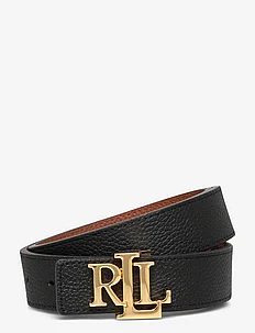 Logo Reversible Pebbled Leather Belt, Lauren Ralph Lauren