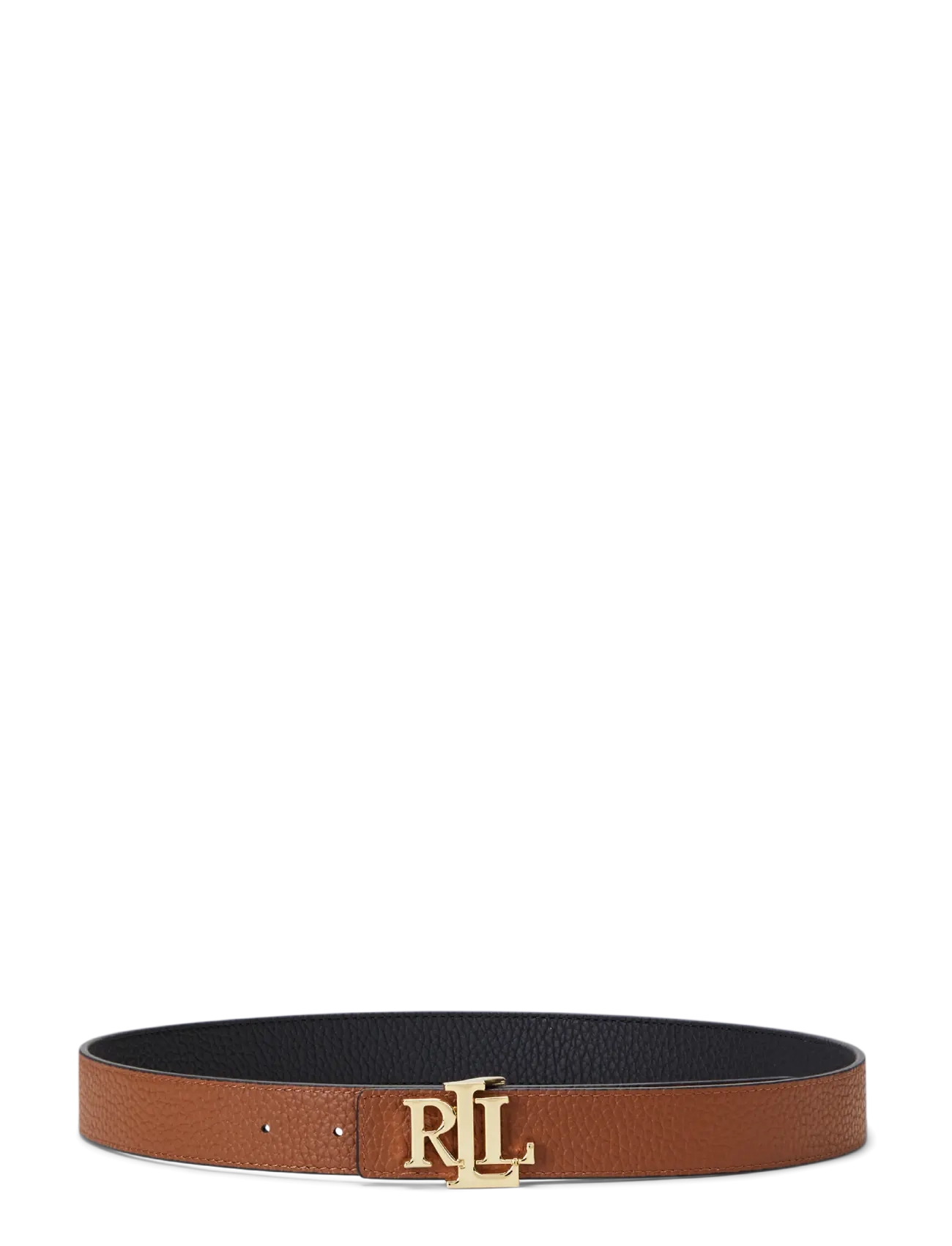 Lauren Ralph Lauren Logo Reversible Pebbled Leather Belt - Accessoires - BLACK/LAUREN TAN / black
