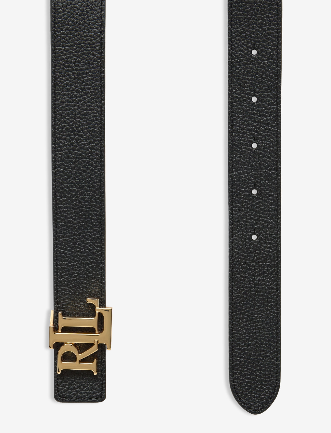 Lauren Ralph Lauren - Logo Reversible Pebbled Leather Belt - vardagsskärp - black/lauren tan - 1