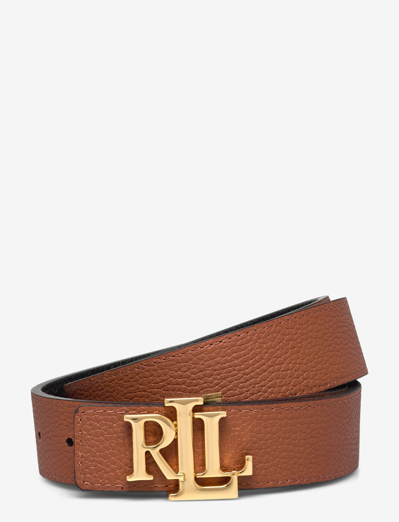 Lauren Ralph Lauren - Logo Reversible Pebbled Leather Belt - vardagsskärp - black/lauren tan - 2
