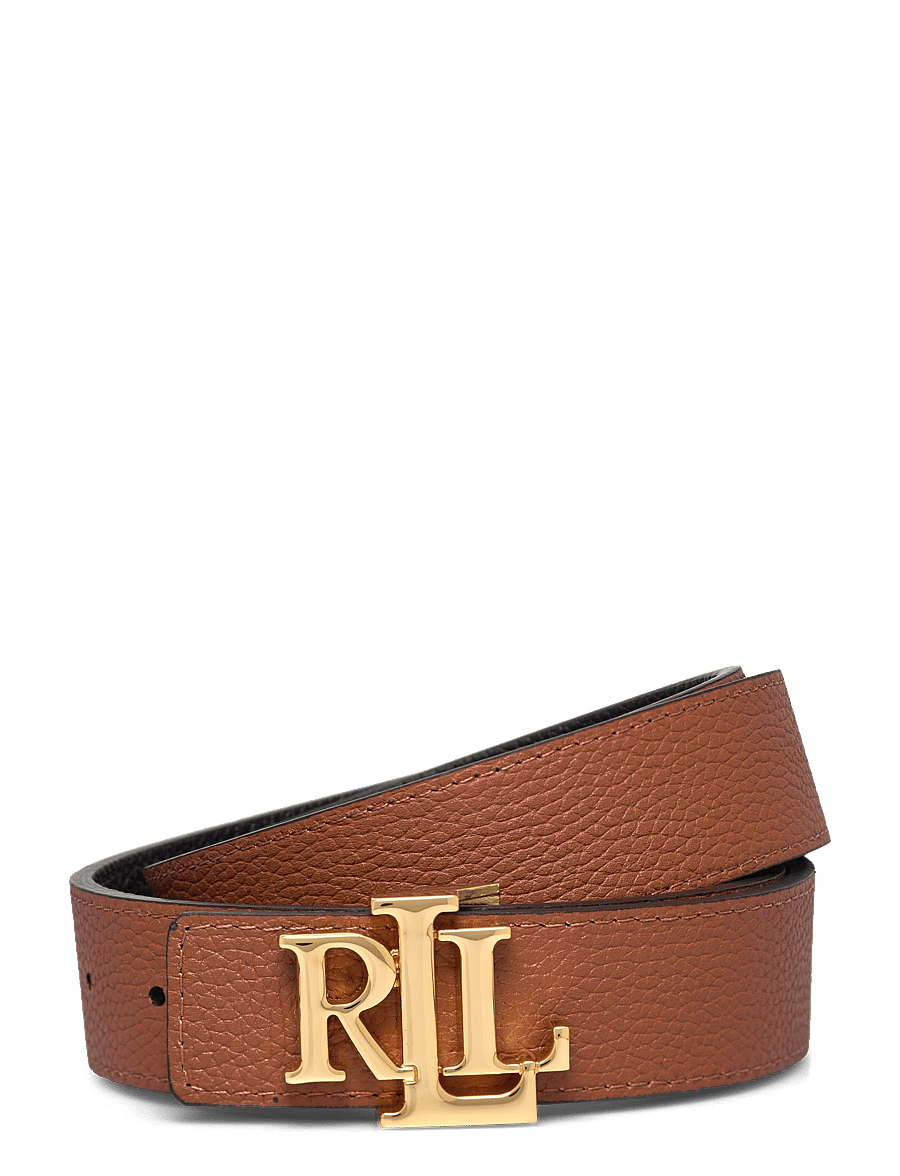 Lauren Ralph Lauren - Logo Reversible Pebbled Leather Belt - ceintures en cuir - black/lauren tan - 2