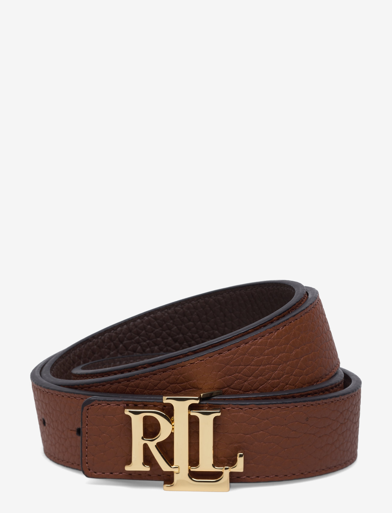 Lauren Ralph Lauren - Logo Reversible Pebbled Leather Belt - casual bælter - lauren tan/dark b - 0