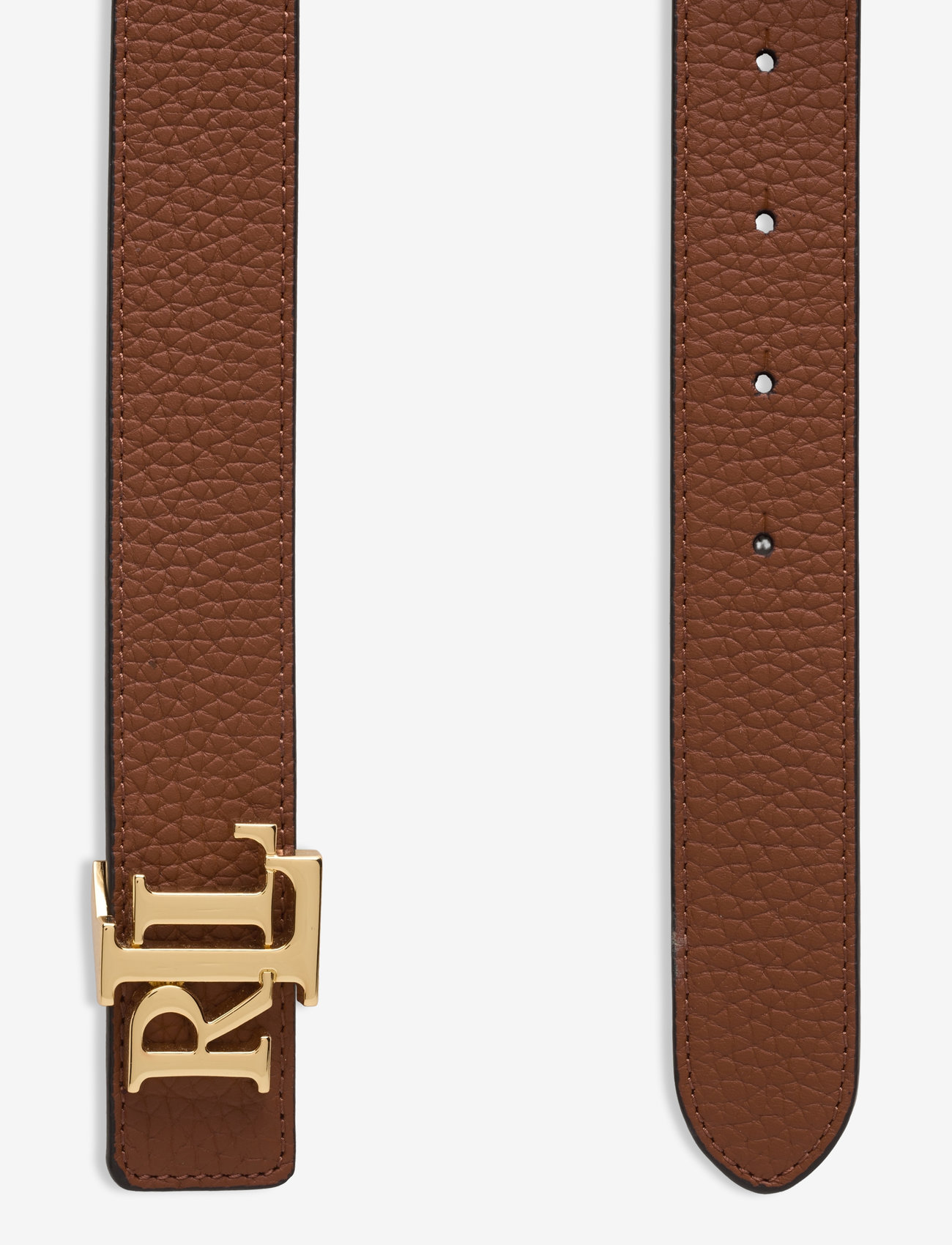 Lauren Ralph Lauren Logo Reversible Pebbled Leather Belt
