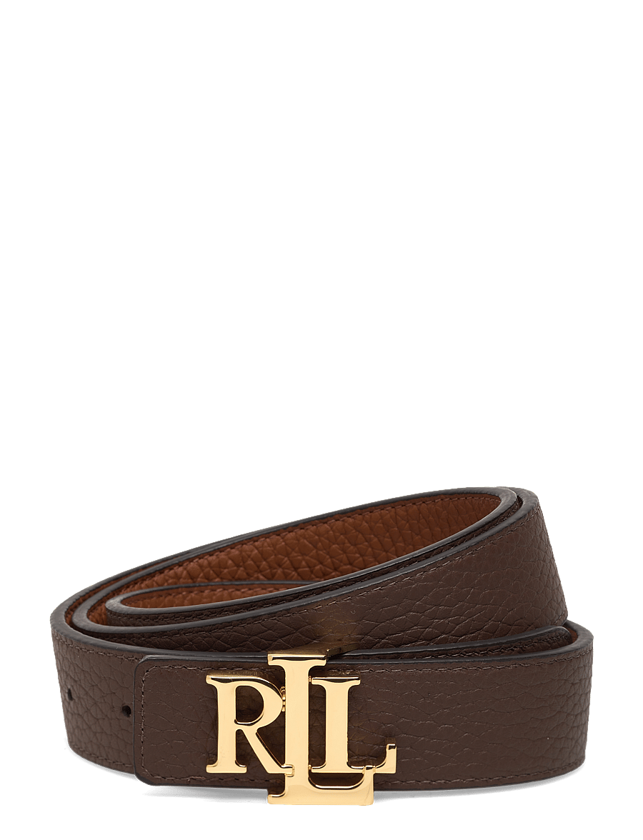 Lauren Ralph Lauren - Logo Reversible Pebbled Leather Belt - ceintures en cuir - lauren tan/dark b - 2