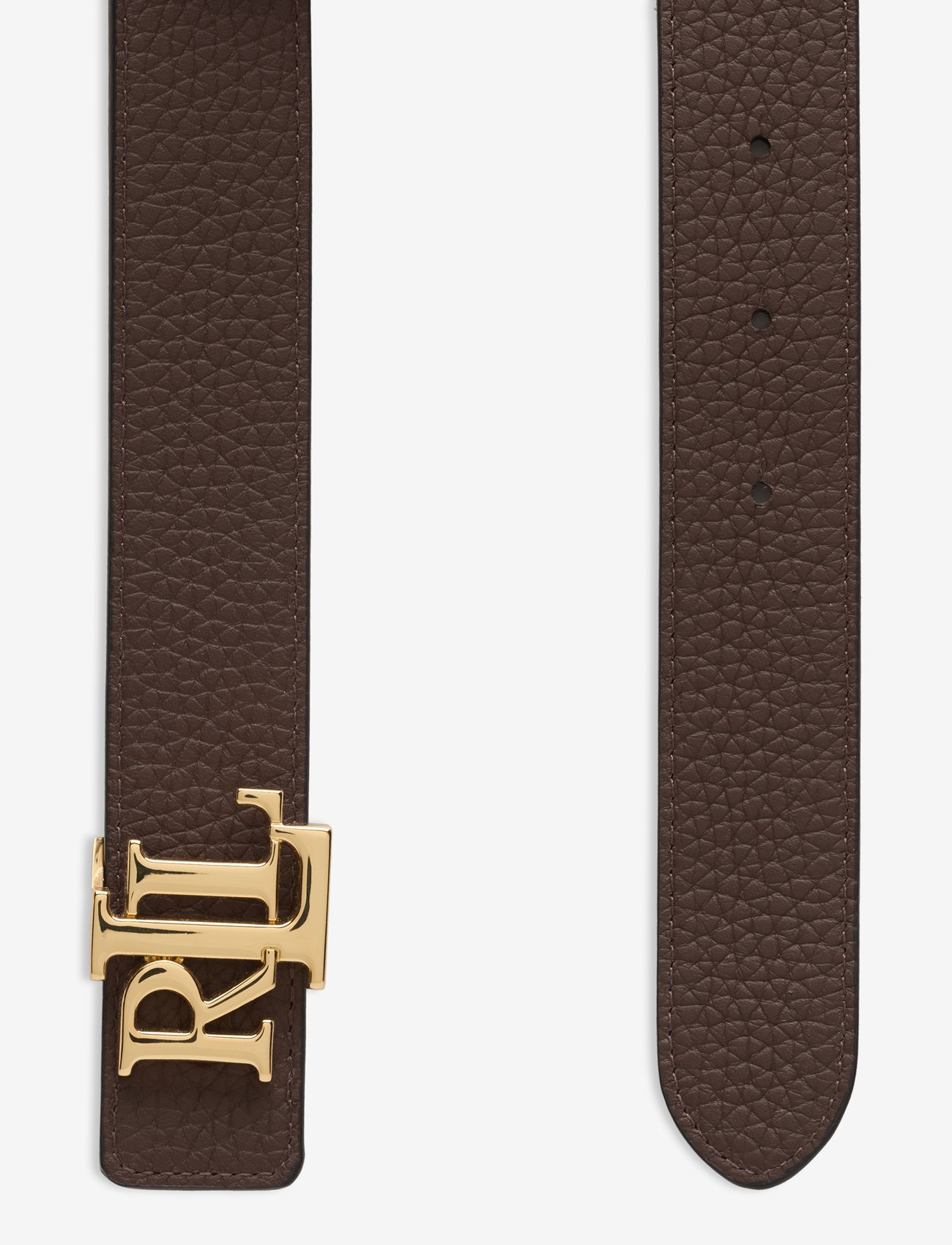Lauren Ralph Lauren - Logo Reversible Pebbled Leather Belt - casual bælter - lauren tan/dark b - 3