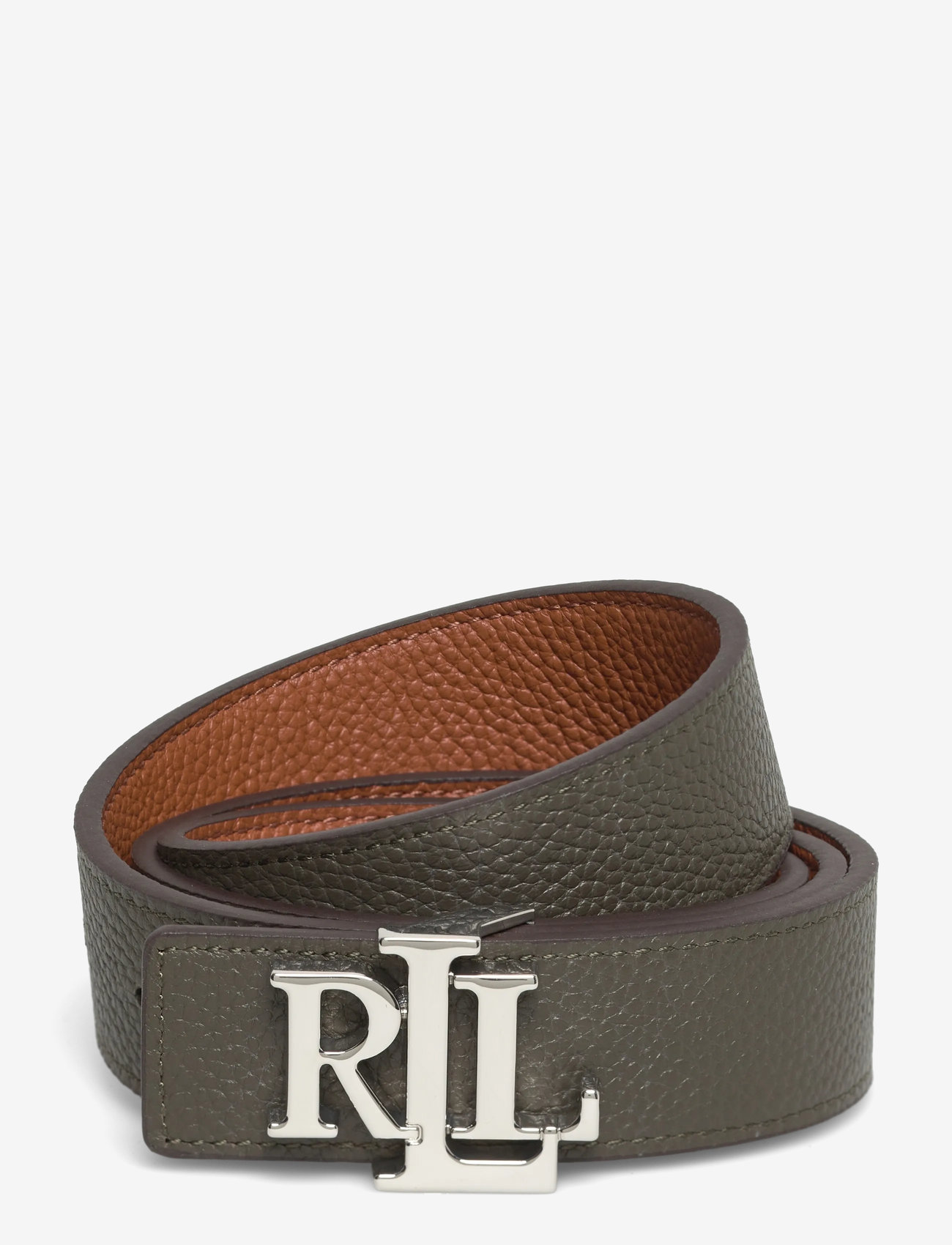 Lauren Ralph Lauren - Logo Reversible Pebbled Leather Belt - casual gürtel - lauren tan/dark o - 2