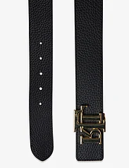 Lauren Ralph Lauren - Reversible Pebbled Leather Wide Belt - valentino dienos dovanos - black/lauren tan - 1
