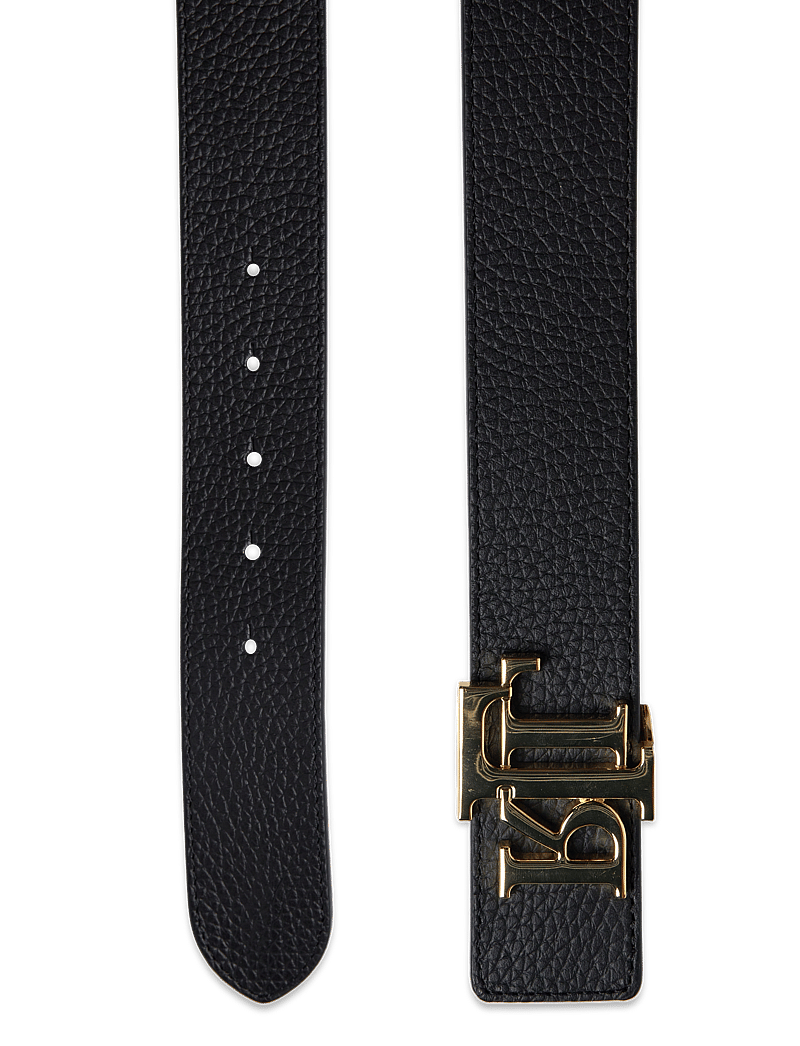 Lauren Ralph Lauren - Reversible Pebbled Leather Wide Belt - casual gürtel - black/lauren tan - 1