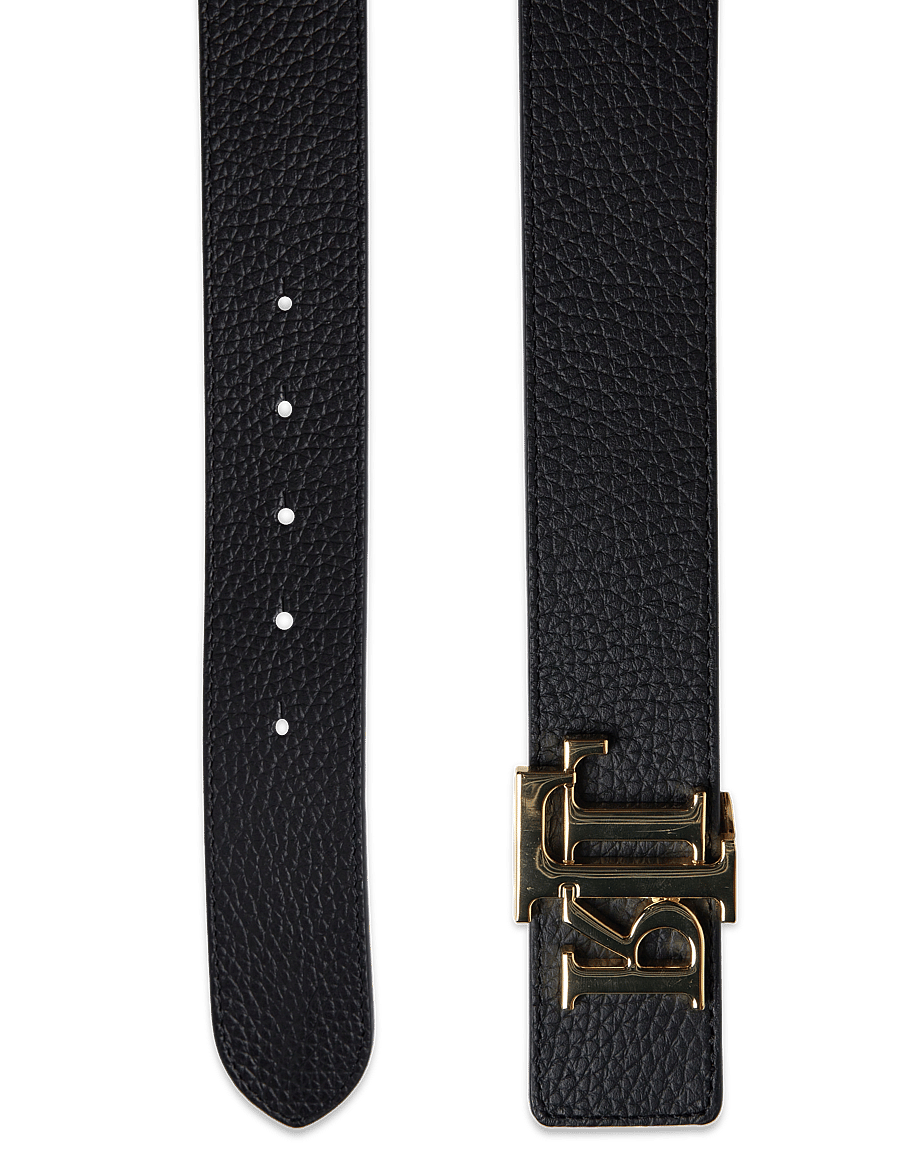 Lauren Ralph Lauren - FL GRN PB/FL GRN PB-REV LRL 40-BLT- - ledergürtel - black/lauren tan - 1