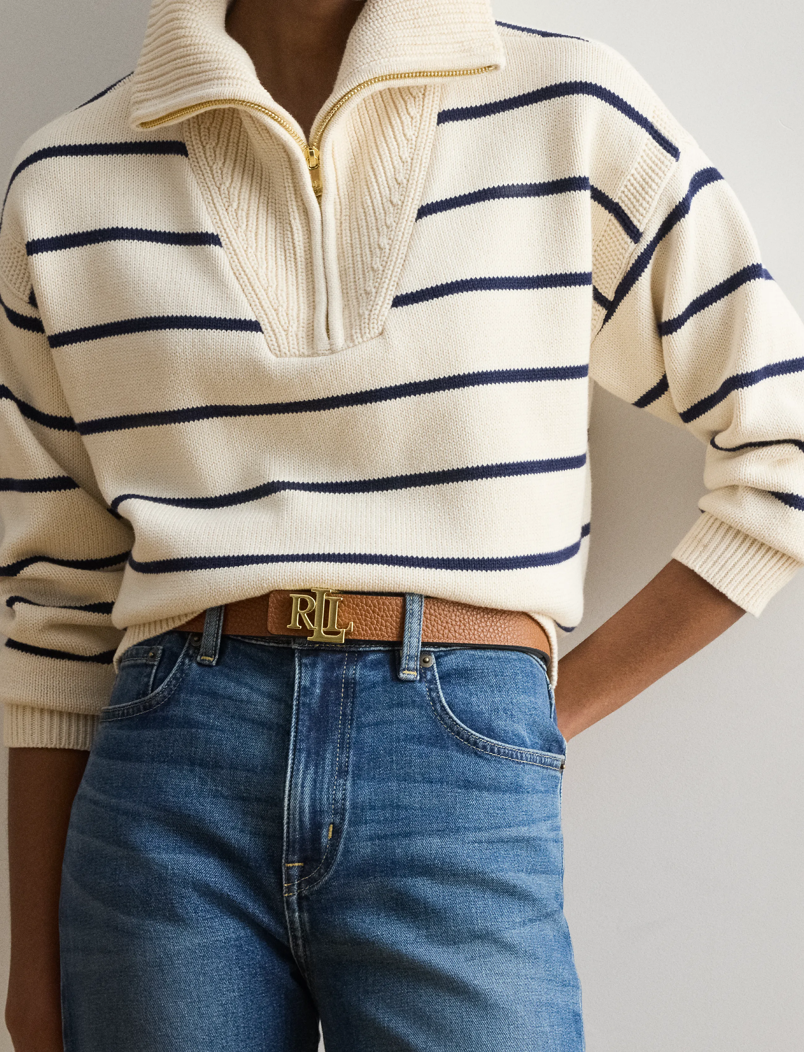 Lauren Ralph Lauren Logo Reversible Pebbled Wide Belt - Accessories - BLACK/LAUREN TAN / black