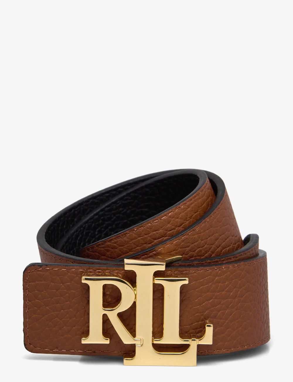 Reversible Pebbled Leather Wide Belt