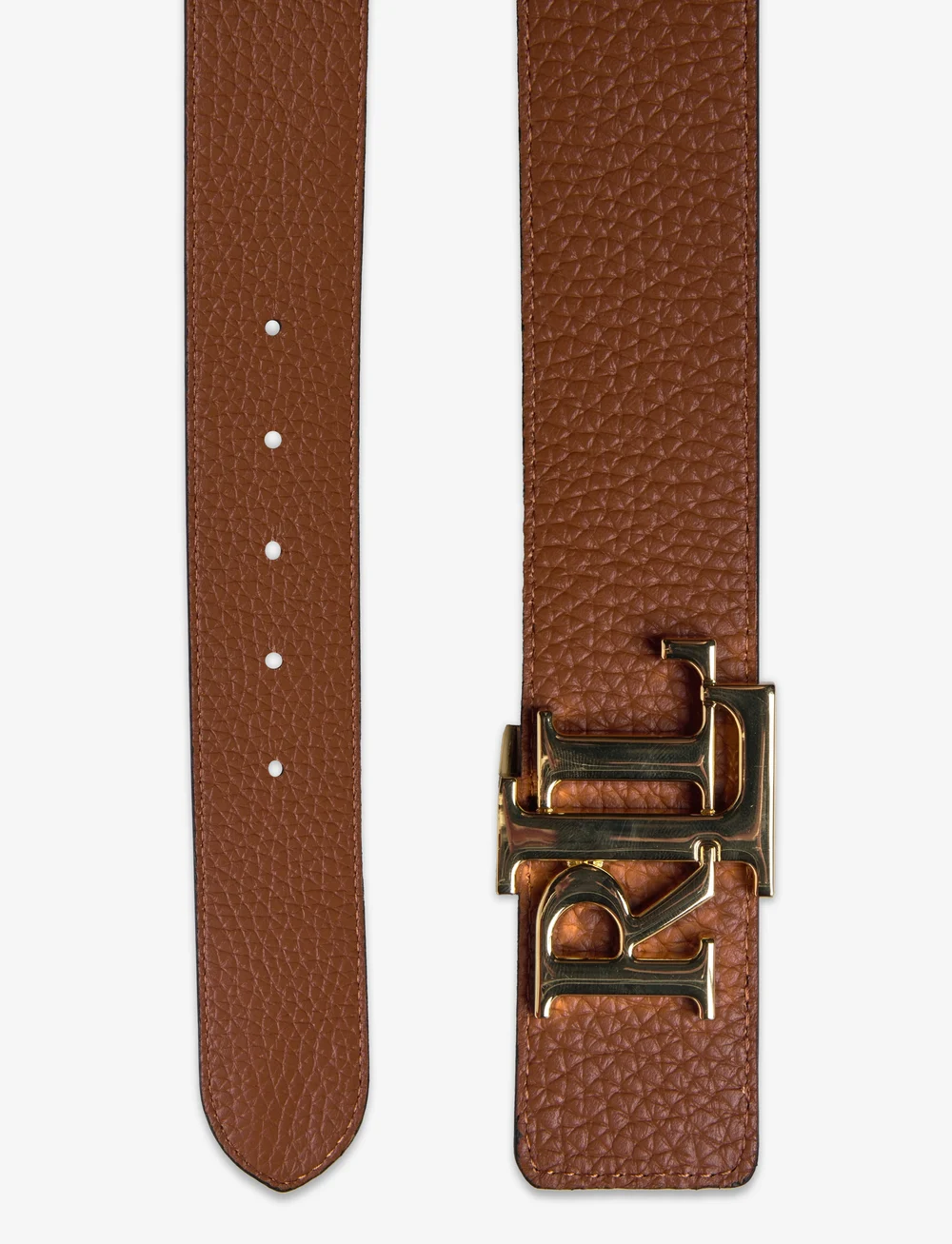 Reversible Pebbled Leather Wide Belt