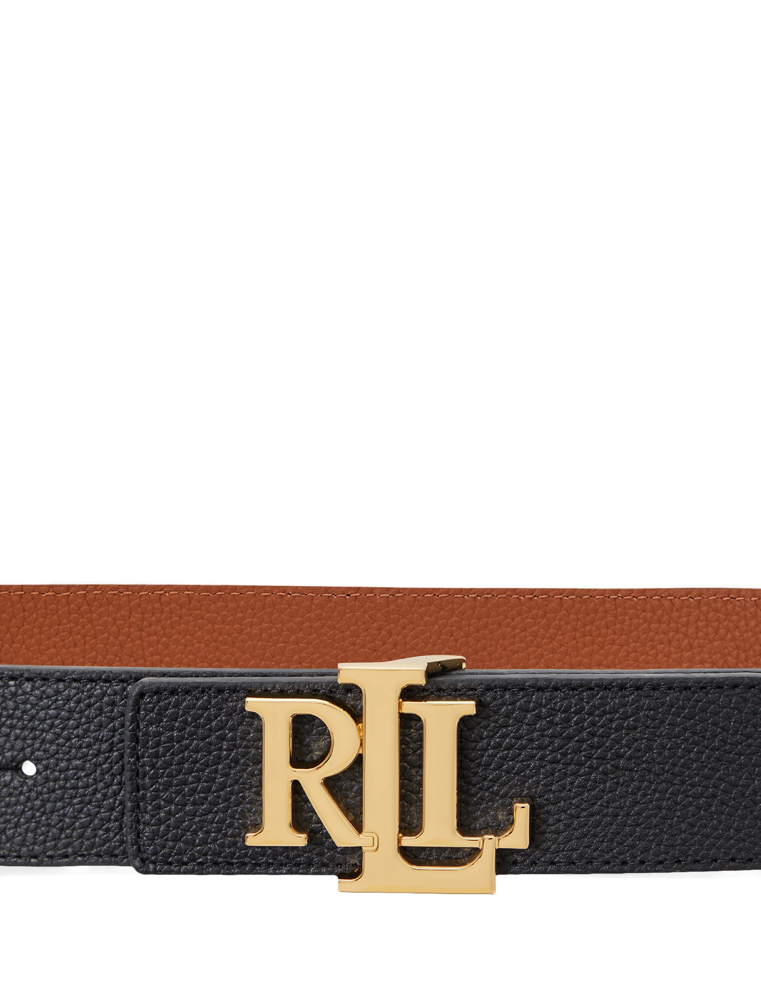Lauren Ralph Lauren - FL GRN PB/FL GRN PB-REV LRL 40-BLT- - ceintures en cuir - black/lauren tan - 4
