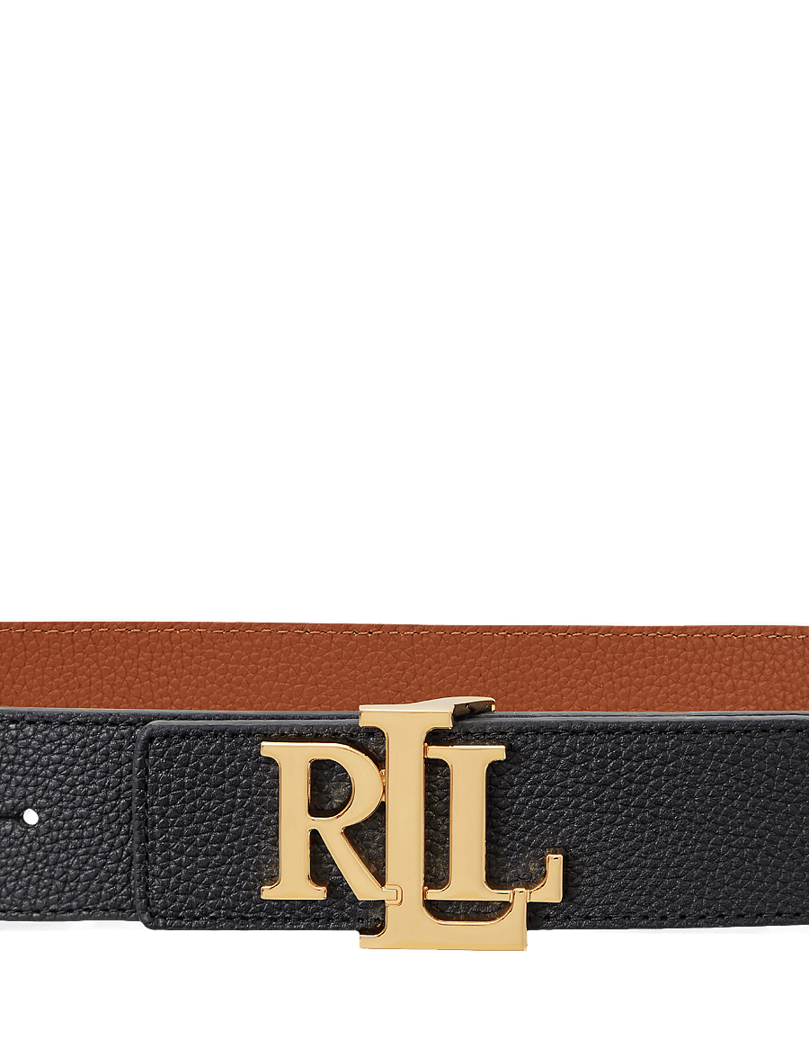 Lauren Ralph Lauren - FL GRN PB/FL GRN PB-REV LRL 40-BLT- - ledergürtel - black/lauren tan - 4