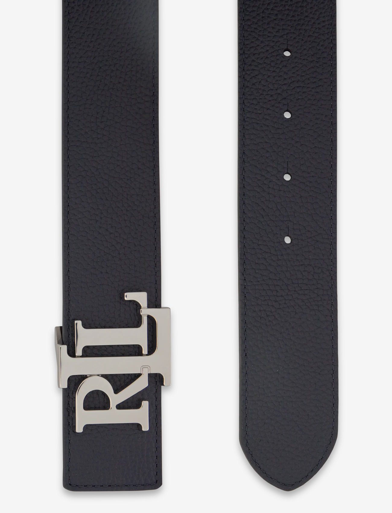 Lauren Ralph Lauren - Reversible Pebbled Leather Wide Belt - casual belts - lauren navy/dark - 1