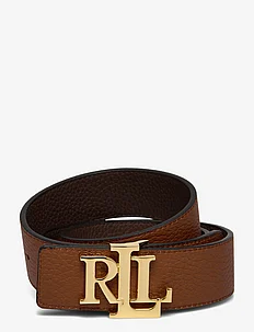 Reversible Pebbled Leather Wide Belt, Lauren Ralph Lauren