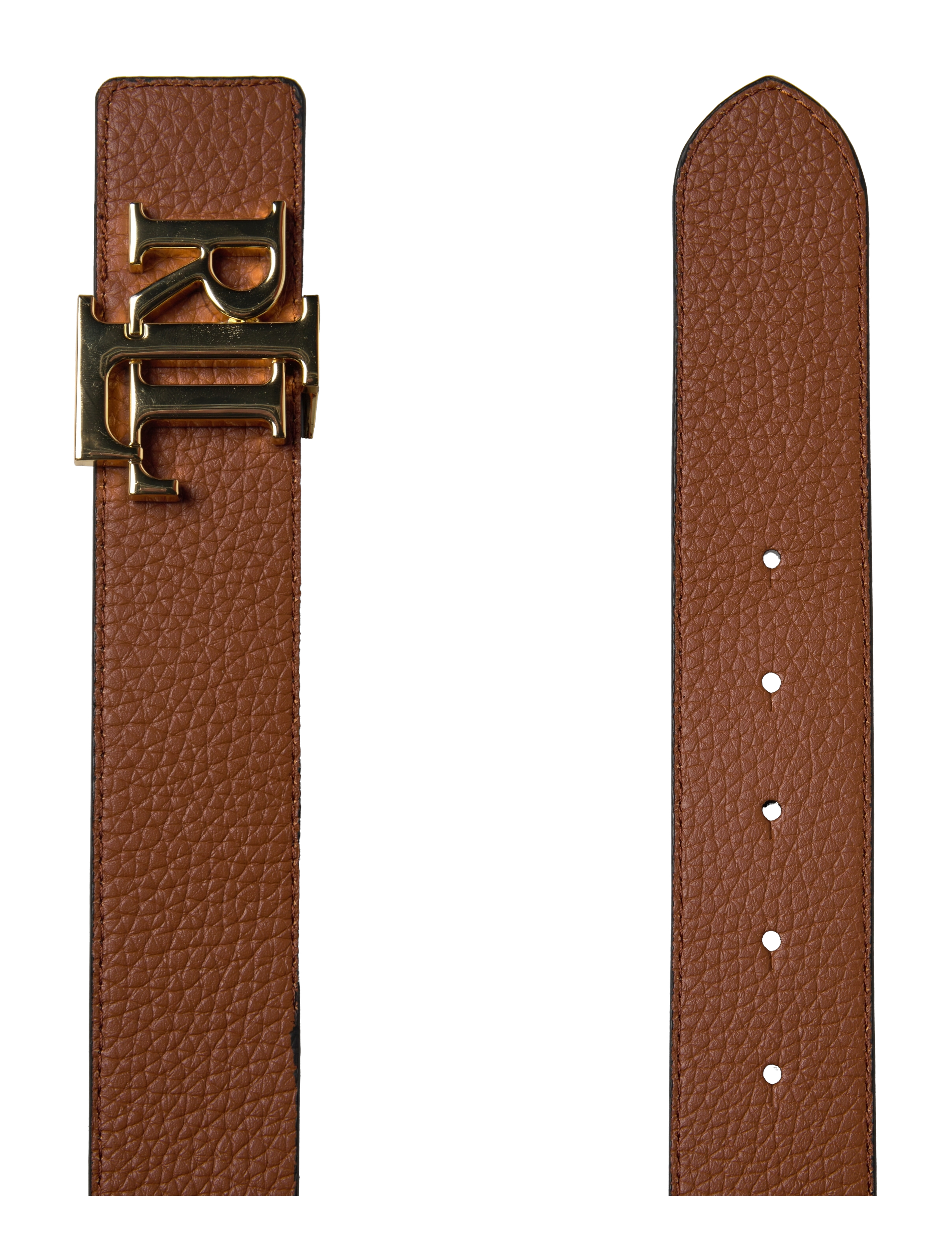 Lauren Ralph Lauren - FL GRN PB/FL GRN PB-REV LRL 40-BLT- - leather belts - lauren tan/dark b - 2