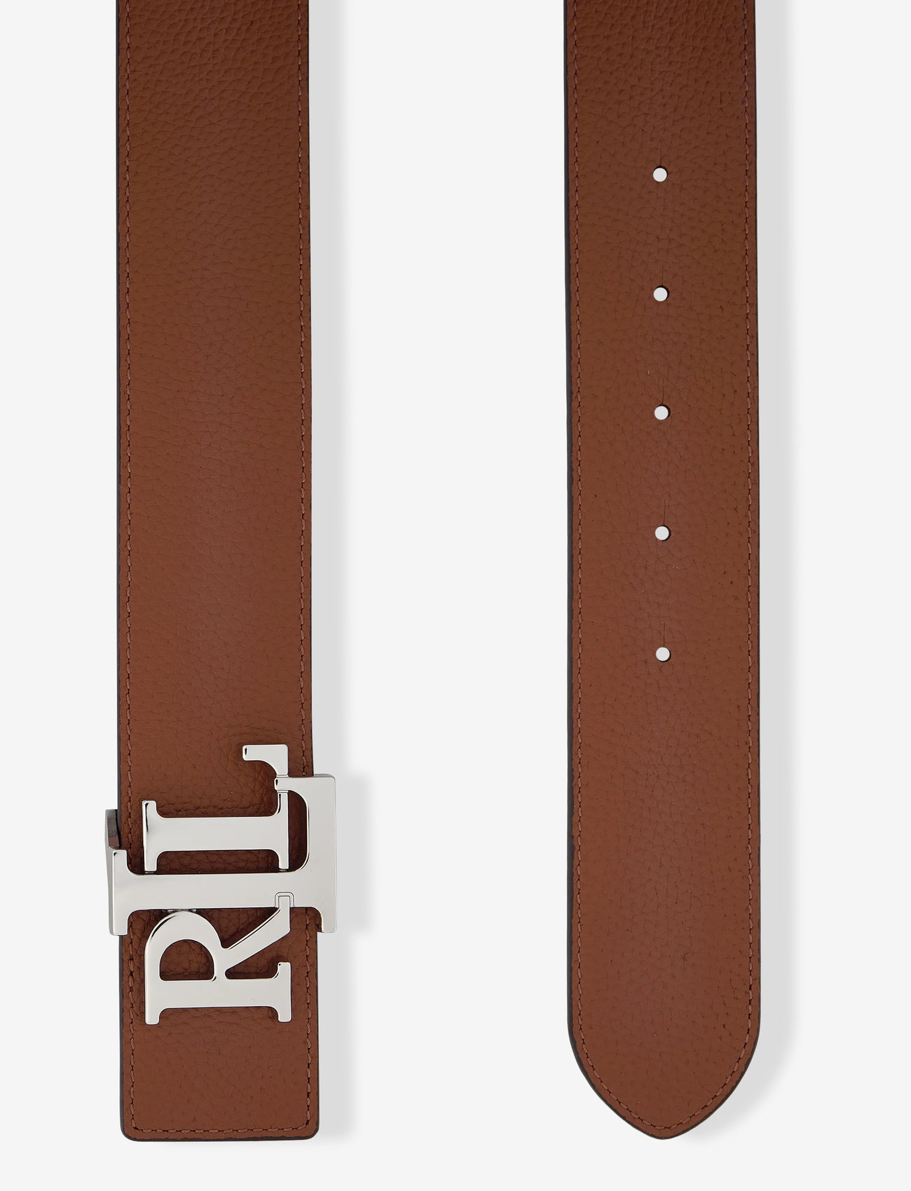 Lauren Ralph Lauren - Reversible Pebbled Leather Wide Belt - casual bælter - lauren tan/dark o - 1